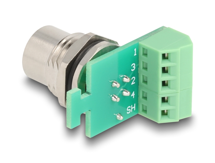 Delock Netzwerkadapter - M12-A 4-polig (W)