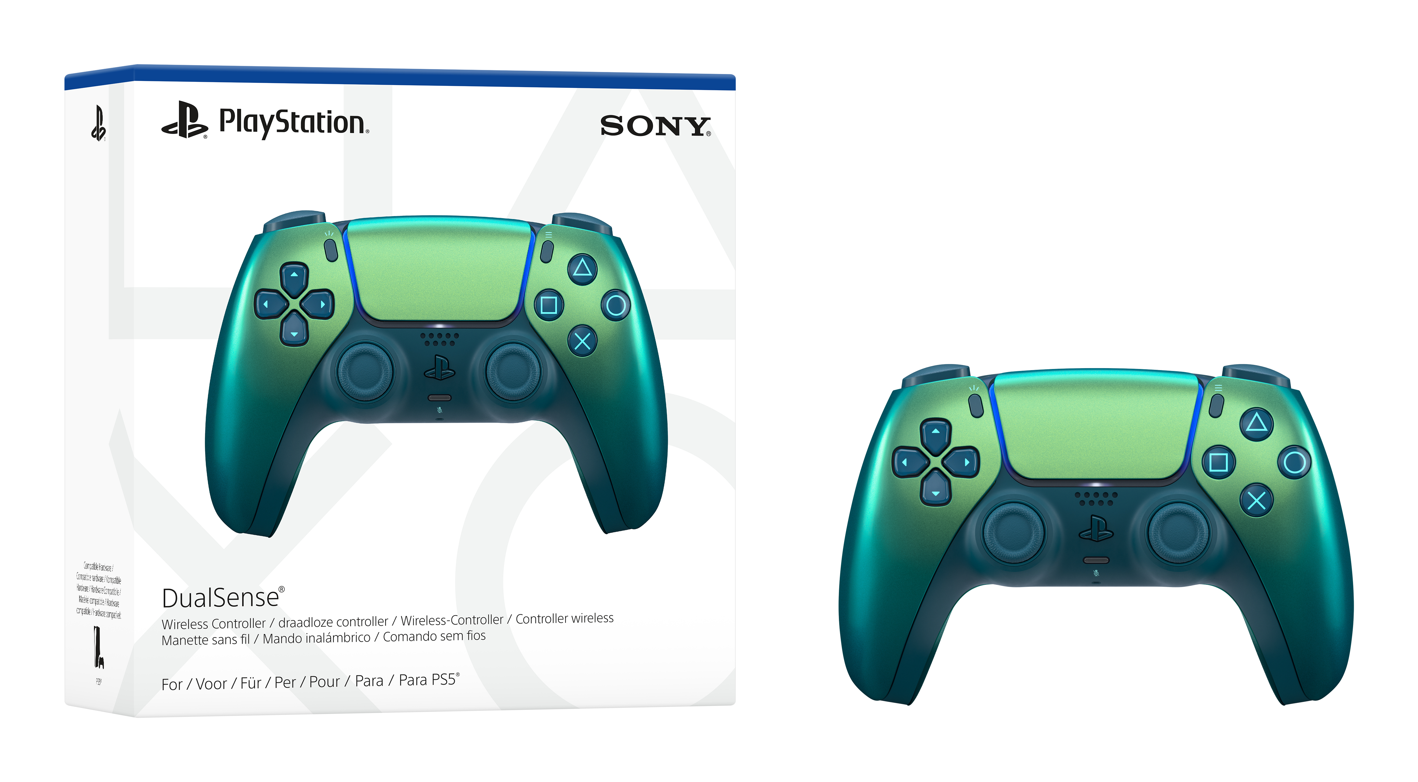 Sony Interactive Entertainment DualSense, Gamepad, PlayStation 5, Android, MAC, PC, iOS, D-Pad, Home button, Schaltfläche Start, Menü-Taste, Schaltflcähe Speicher löschen, Analog / Digital, verschiedene, Verkabelt & Kabellos