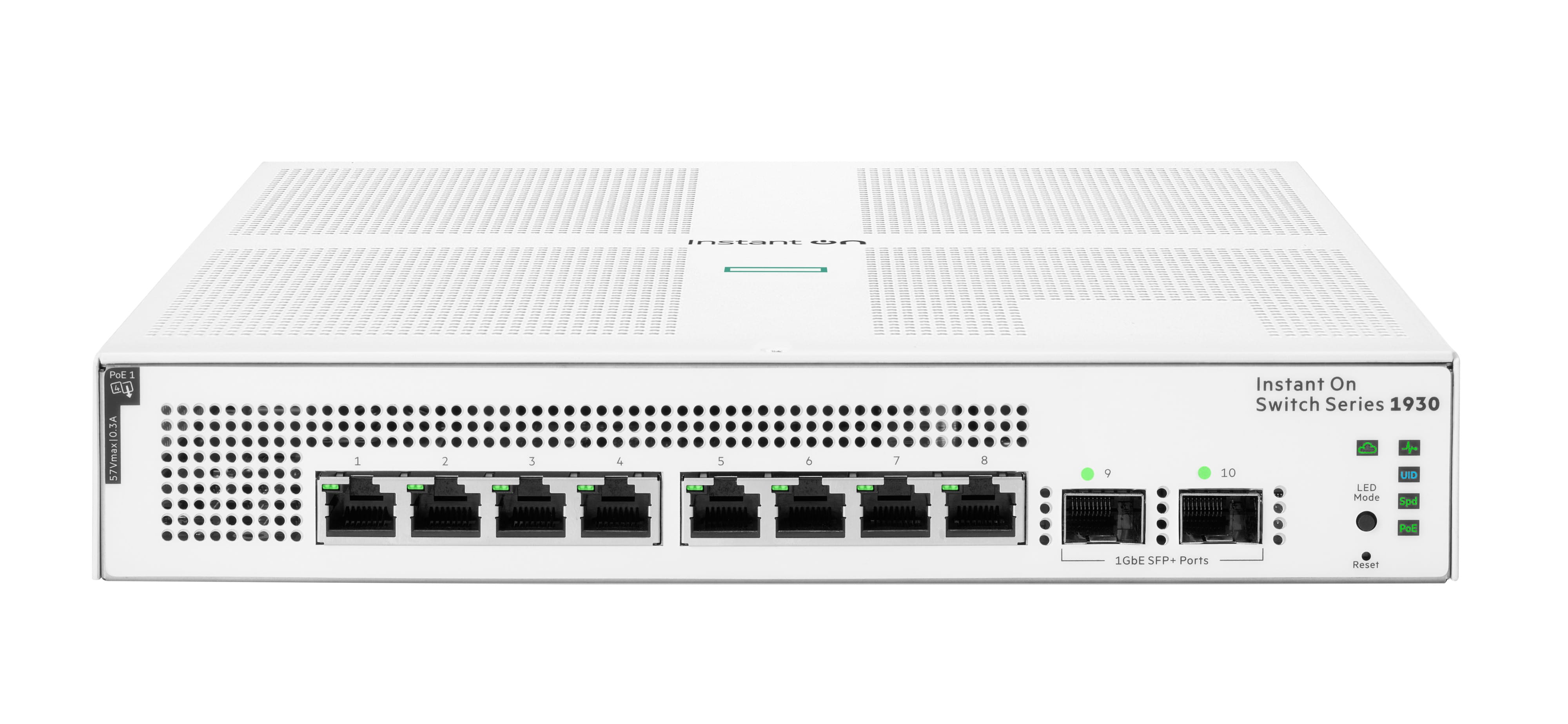 HPE Networking Instant On 1930 8G Class4 PoE 2SFP 124W Switch - Switch - L2+ - managed - 8 x 10/100/1000 (PoE+)
