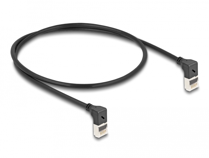 Delock Netzwerkkabel - RJ-45 (M) nach oben angewinkelt zu RJ-45 (M)