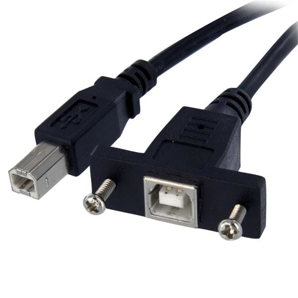 StarTech.com 90cm USB B auf B Blendenmontage Kabel - Bu/St - USB Verlängerungskabel - Einbaubuchsen Kabel Verlängerung - USB-Kabel - USB Typ B (M)
