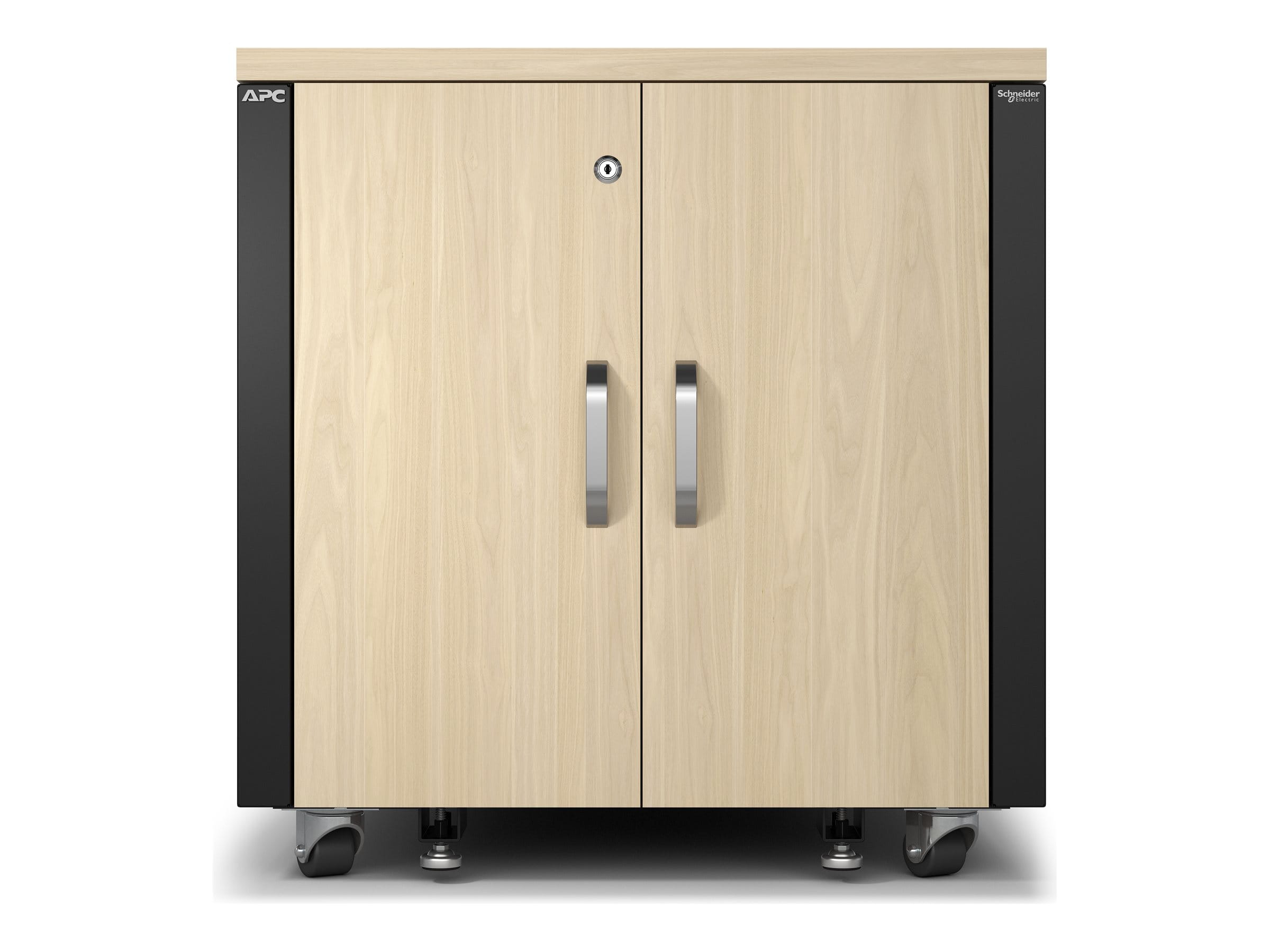 APC NetShelter - Schrank (vertikal) - schallisoliert - AC 100-230 V - Ahorn - 12U - 48.3 cm (19")