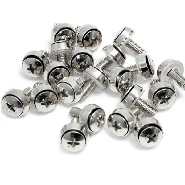 StarTech.com Startech M6 x 12mm - Montageschrauben - 100er Pack - M6 Schrauben für Server Rack und Serverschrank - Schrauben-Kit (Packung mit 100)