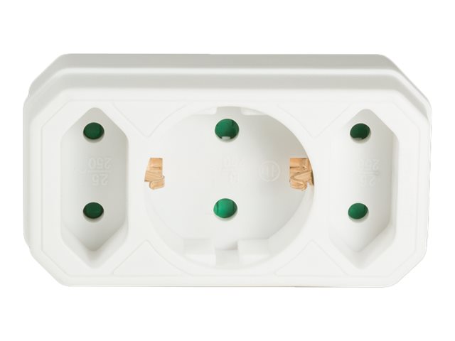 LogiLink Steckdosenleiste - Wechselstrom 250 V - 3500 Watt - Eingabe, Eingang CEE 7/4 - Ausgangsanschlüsse: 3 (Eurostecker, power CEE 7/3)