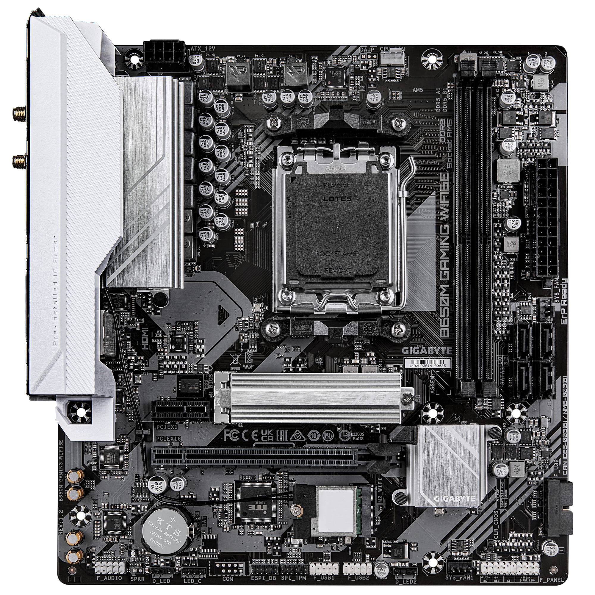 Gigabyte B650M GAMING WIFI6E - Motherboard - micro ATX - Socket AM5 - AMD B650 Chipsatz - USB 3.2 Gen 1 - 2.5 Gigabit LAN, Bluetooth, Wi-Fi 6E - Onboard-Grafik (CPU erforderlich)