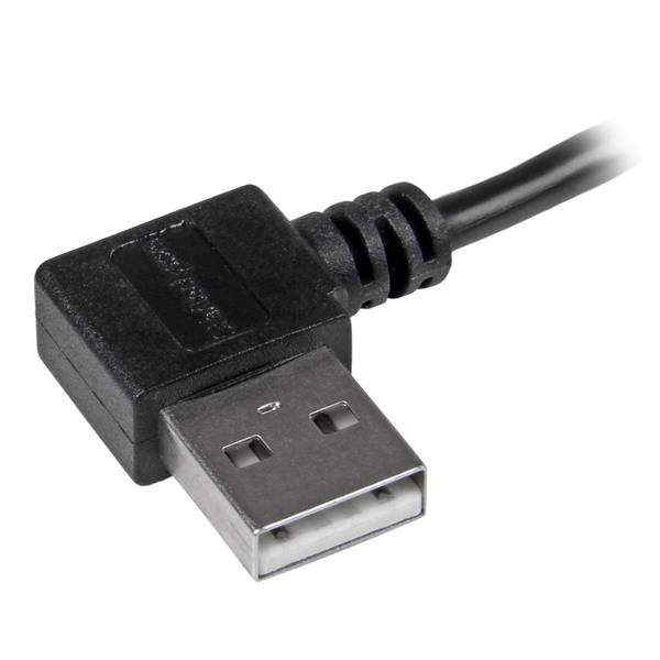 StarTech.com Micro USB Kabel mit rechts gewinkelten Anschlüssen - Stecker/Stecker - 1m - USB A zu Micro B Anschlusskabel - USB-Kabel - Micro-USB Typ B (M)