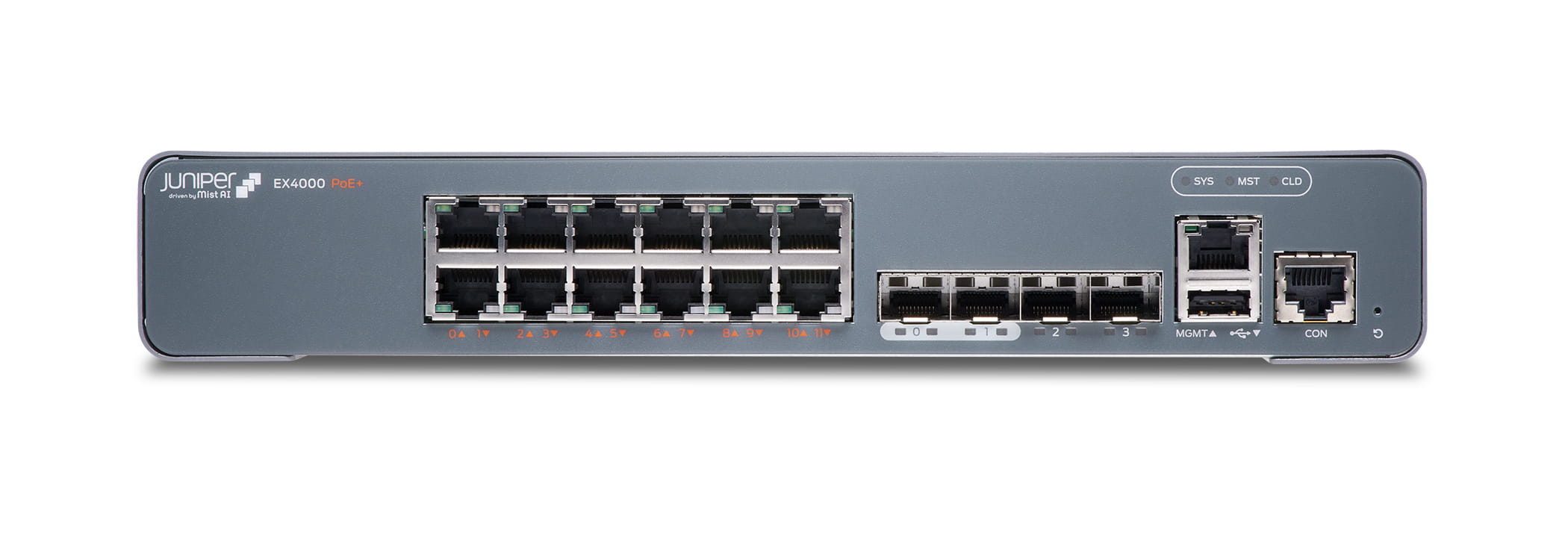 Juniper EX Series EX4000-12P - Switch - L3 - managed - 12 x 10/100/1000 (PoE+)