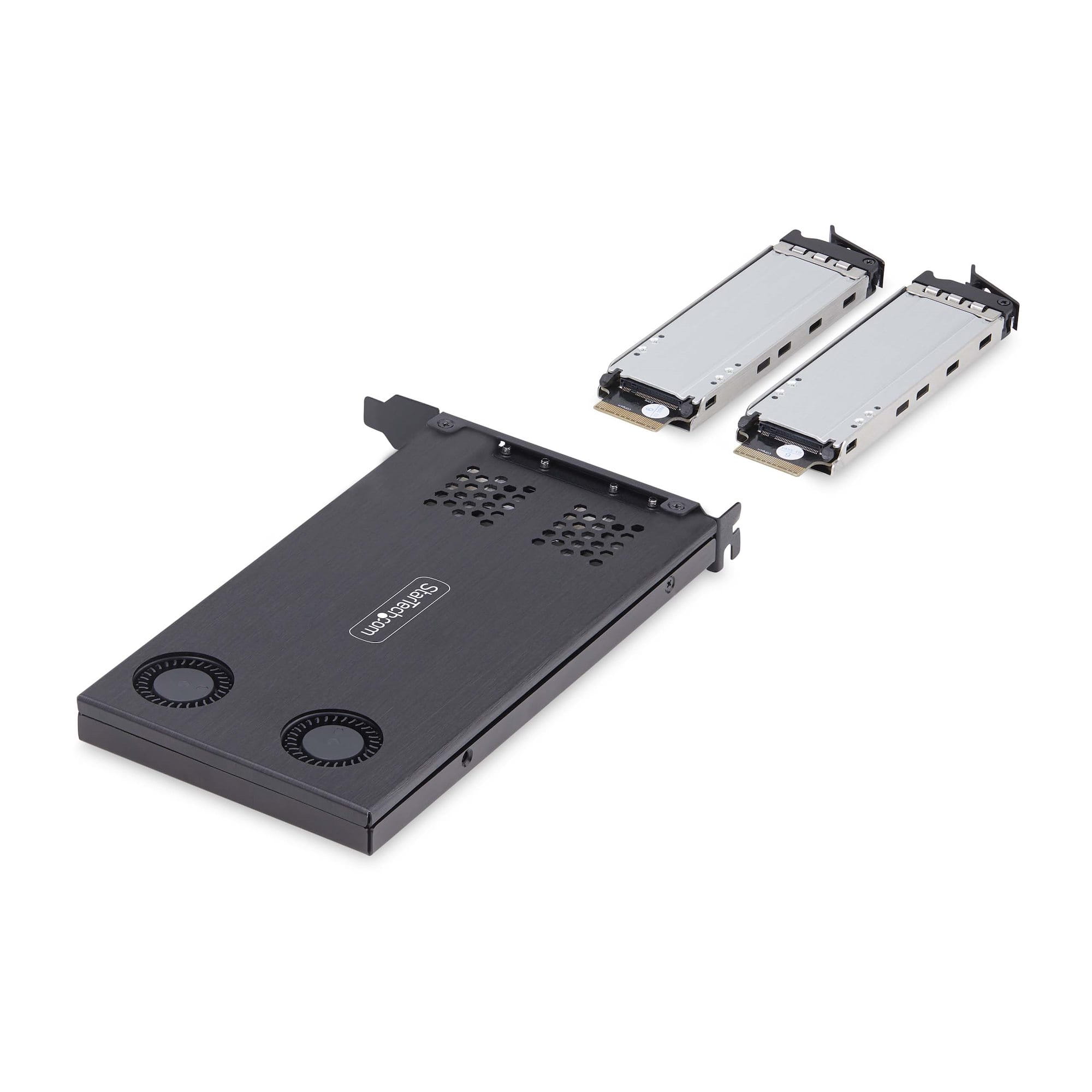 StarTech.com Dual-Bay M.2 NVMe SSD Removable Mobile Rack for PCIe x8 Slot - Schnittstellenadapter - M.2 - M.2 NVMe Card / PCIe (NVMe)