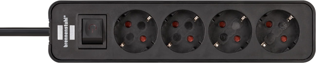 Brennenstuhl 1153240000, 1,5 m, Drinnen, Typ F, Type F (CEE 7/4), IP20, Schwarz