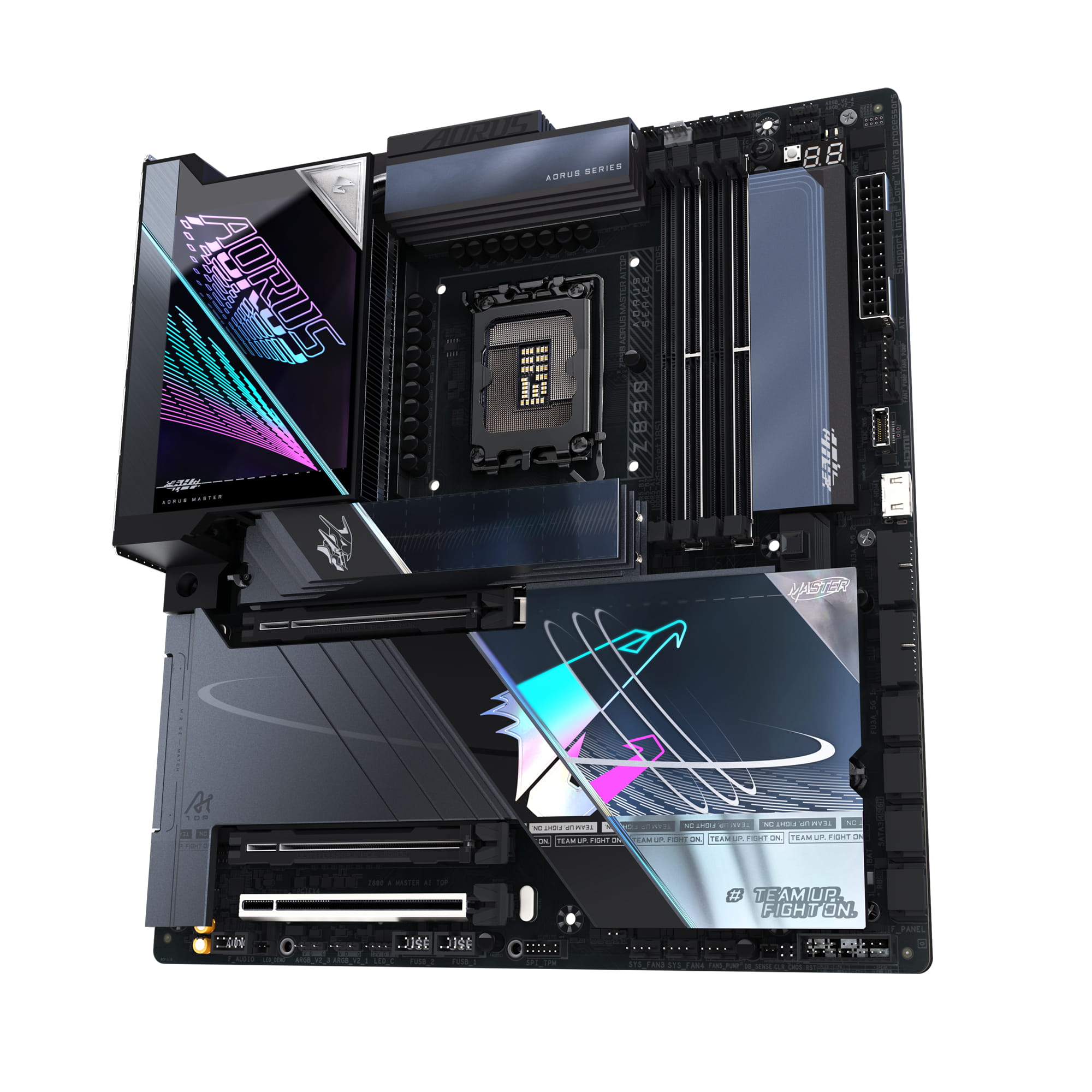 Gigabyte AORUS Z890 MASTER AI TOP - Motherboard - E-ATX - LGA1851-Sockel - Z890 Chipsatz - USB4, USB-C, USB 3.2 Gen 2, USB 3.2 Gen 1 - 2 x 2.5 Gigabit LAN, Bluetooth, Wi-Fi 7 - Onboard-Grafik (CPU erforderlich)