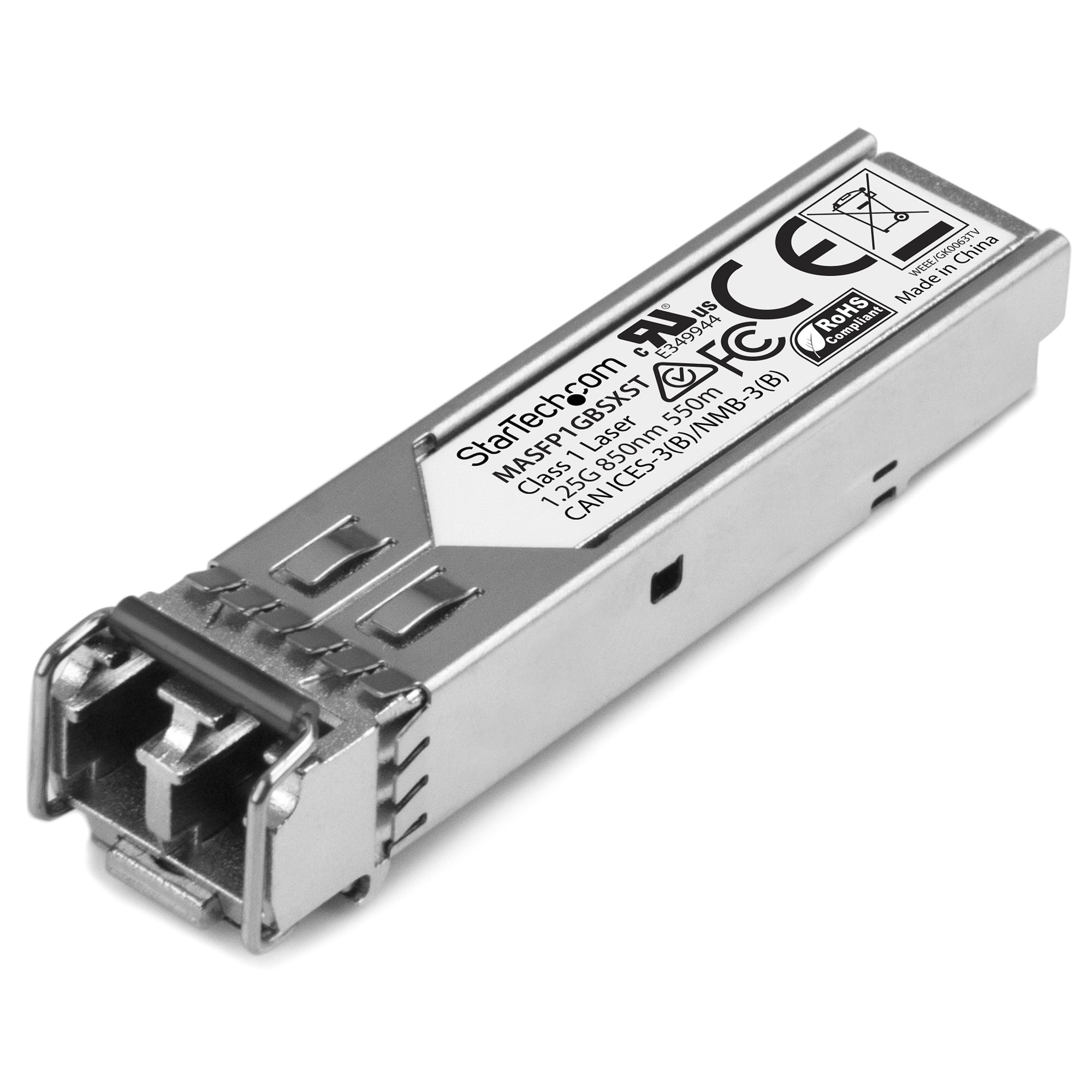StarTech.com Startech Cisco Meraki MA-SFP-1GB-SX Compatible SFP Module, 1000BASE-SX, 1GbE MMF Optic Transceiver, LC Connector, 550m, 850nm, DDM, Cisco Meraki MS225, MX400, Mini GBIC Transceiver - Lifetime Warranty (MASFP1GBSXST)