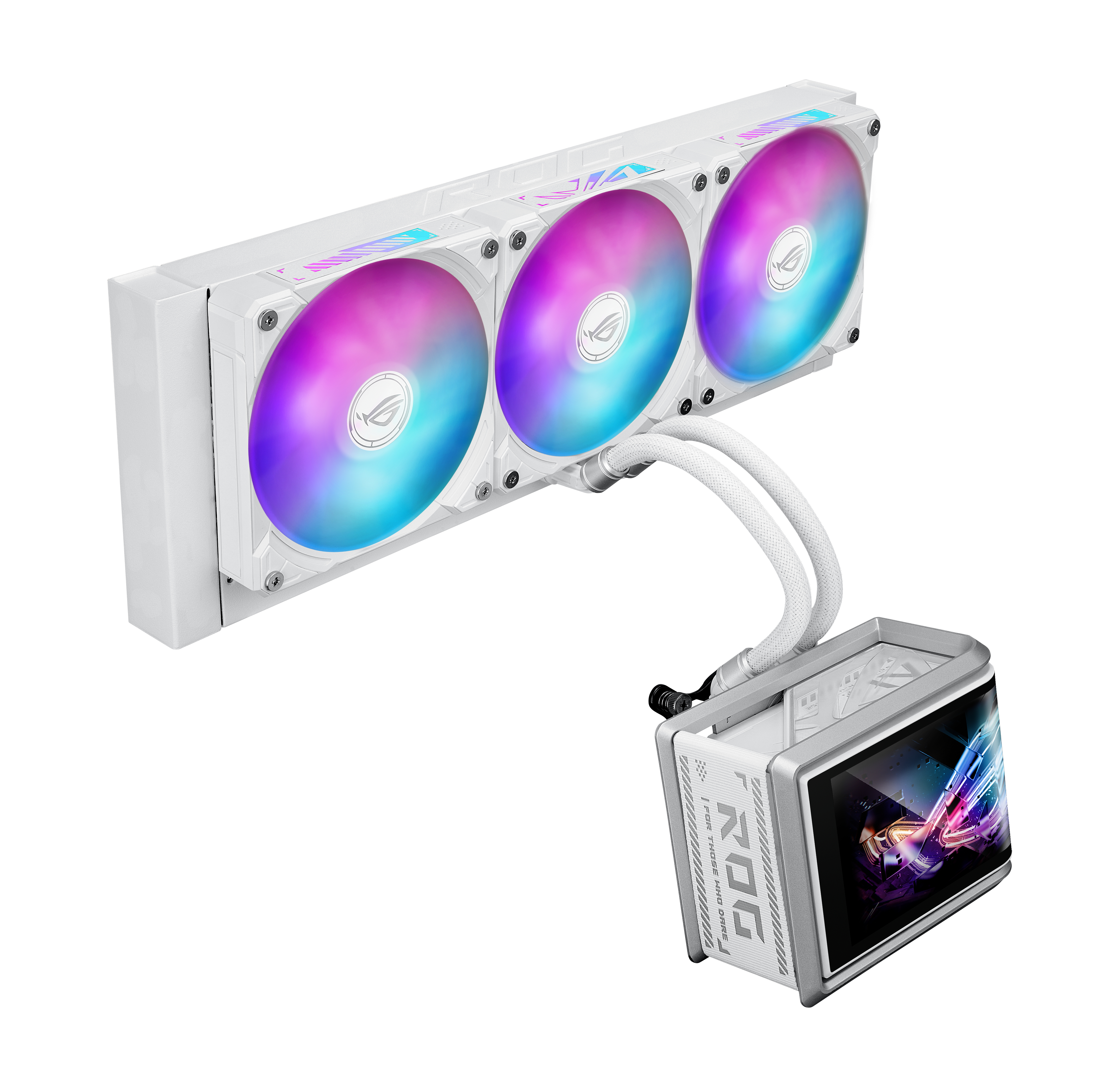 ASUS ROG Ryuo IV SLC 360 ARGB - White Edition - Prozessor-Flüssigkeitskühlsystem - Kühlergröße: 360 mm - (für: LGA1700, LGA1851, AM4, AM5)