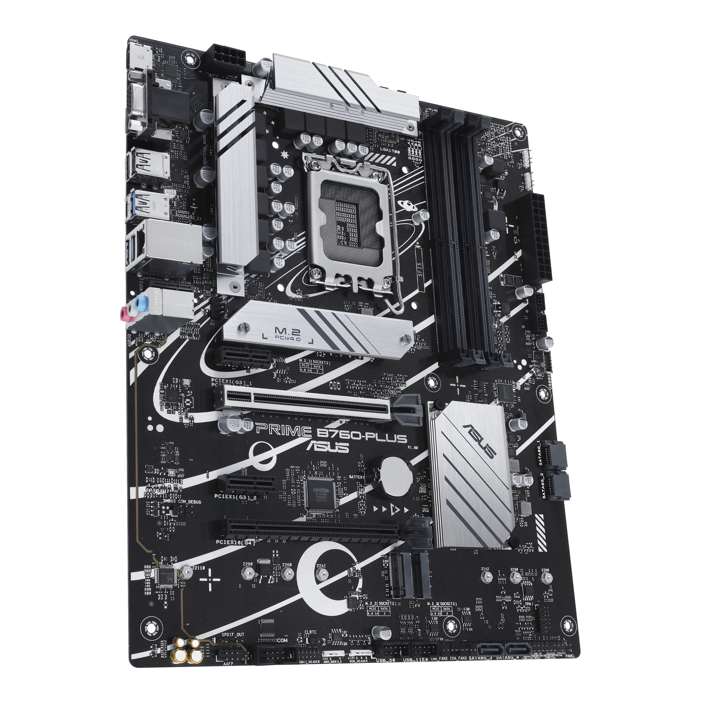 ASUS PRIME B760-PLUS, Intel, LGA 1700, Intel® Celeron®, Intel® Core™ i3, Intel® Core™ i5, Intel® Core™ i7, Intel® Core™ i9,..., LGA 1700, DDR5-SDRAM, 192 GB - Mainboard - Intel Sockel 1700 (Core i) - ASUS PRIME B760-PLUS - Intel