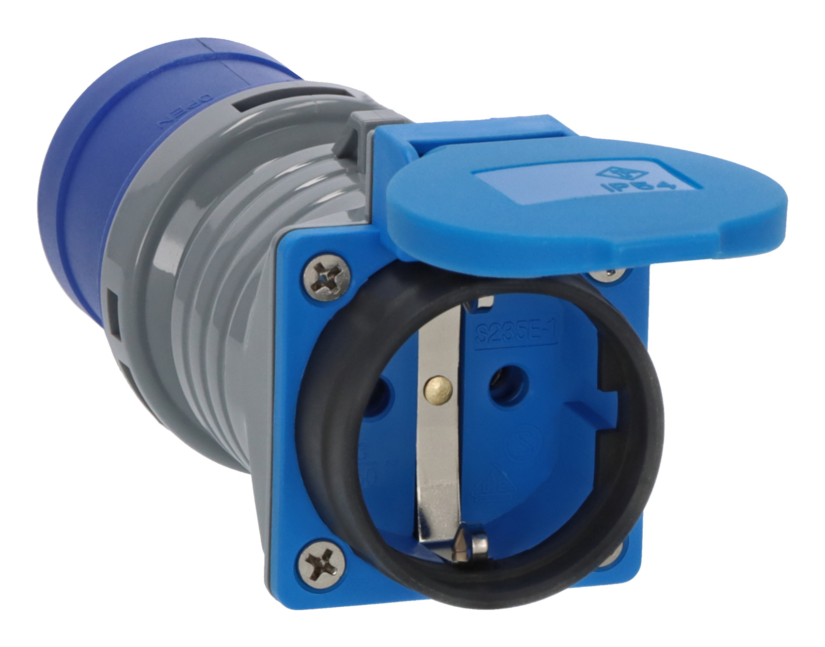 Brennenstuhl 1080990010, 230 Hz, 16 A, Schwarz, Blau, Grau, Kunststoff, 50 mm, 52 mm