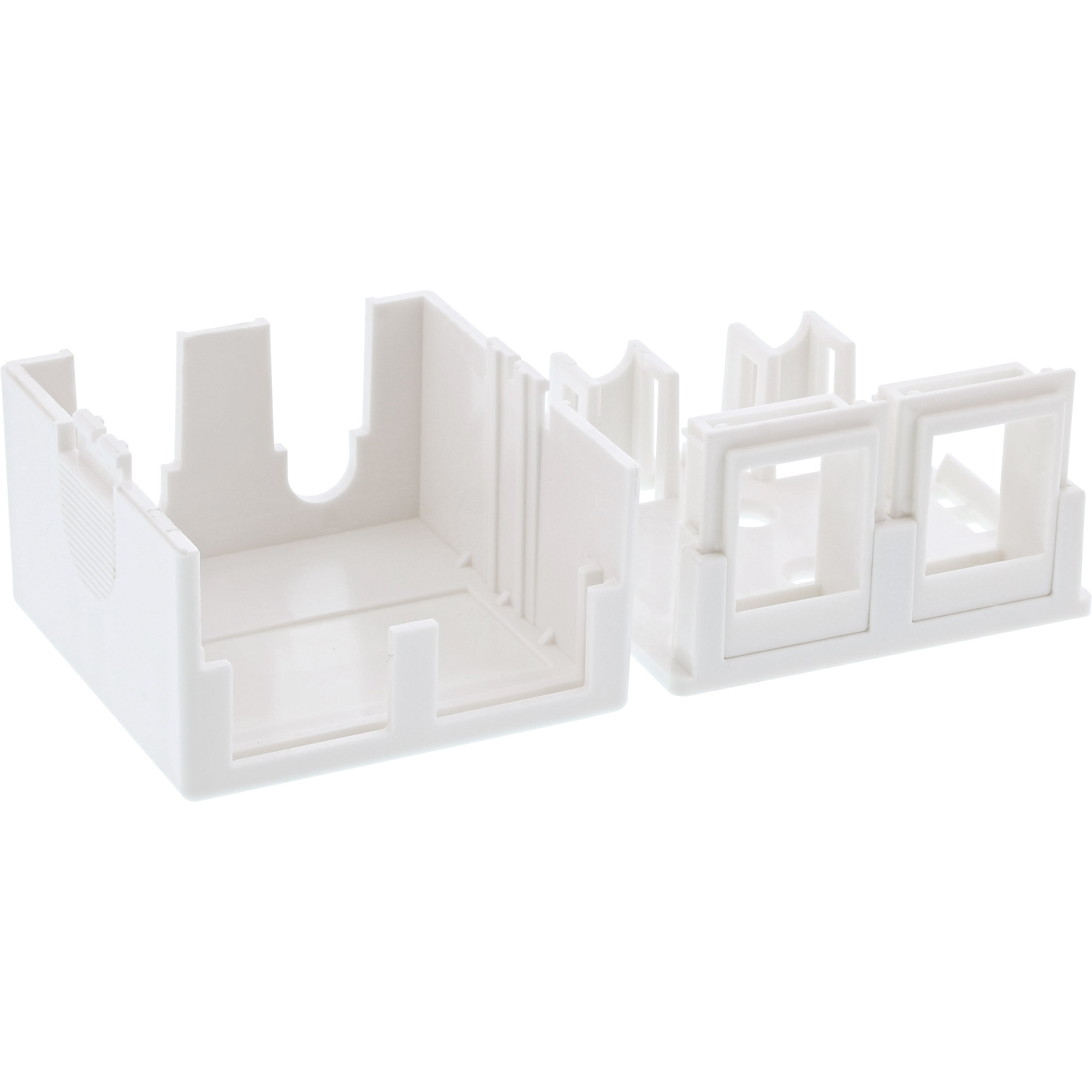 InLine Anschlussdose Aufputz für 2x Keystone RJ45 Buchse - weiß