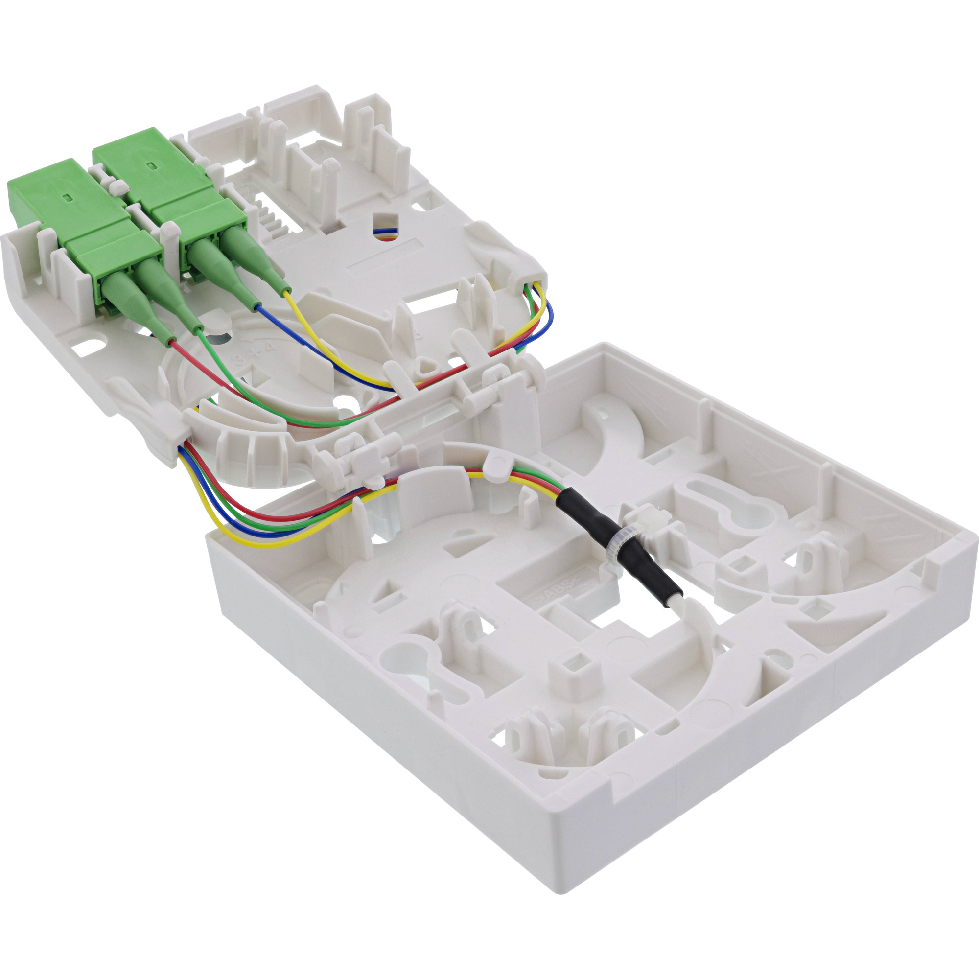 InLine FTTH Verlängerungsbox vorkonfektioniert 4x LC/APC 9/125µm 15m