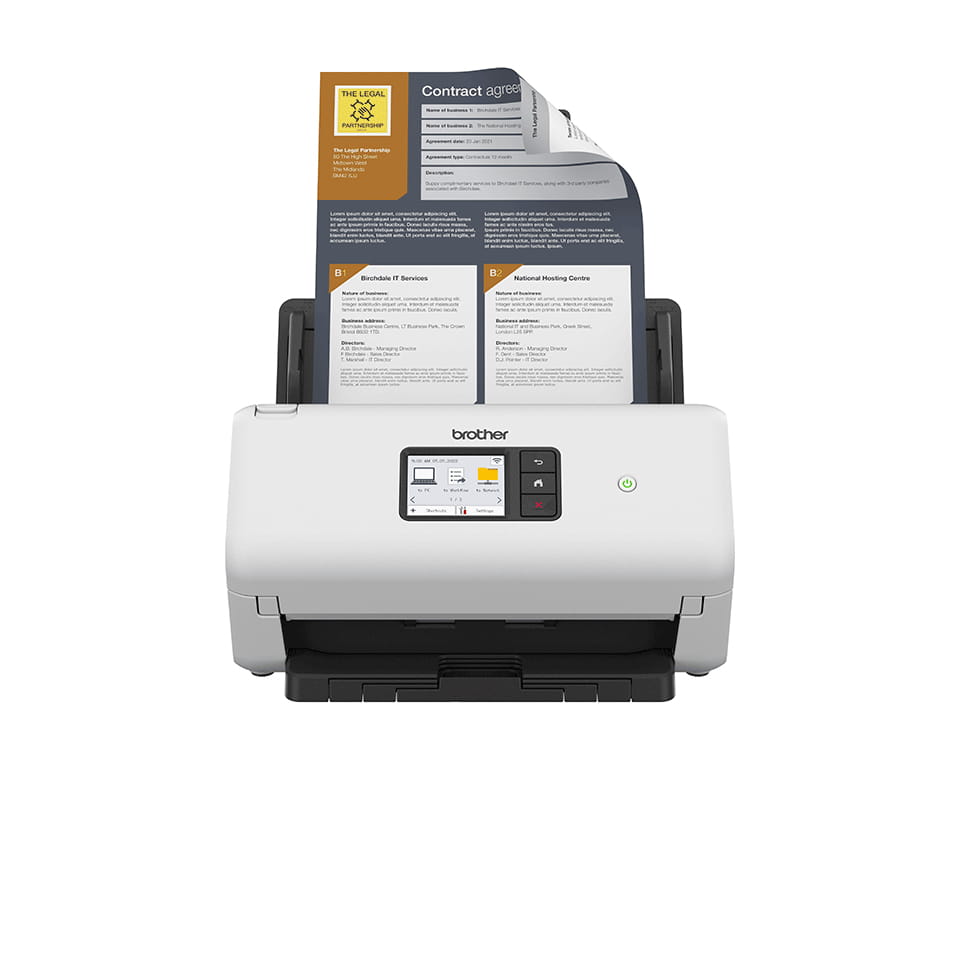 Brother ADS-4550W - Dokumentenscanner - Dual-CIS - Duplex - A4 - 600 dpi x 600 dpi - bis zu 35 Seiten/Min. (einfarbig)
