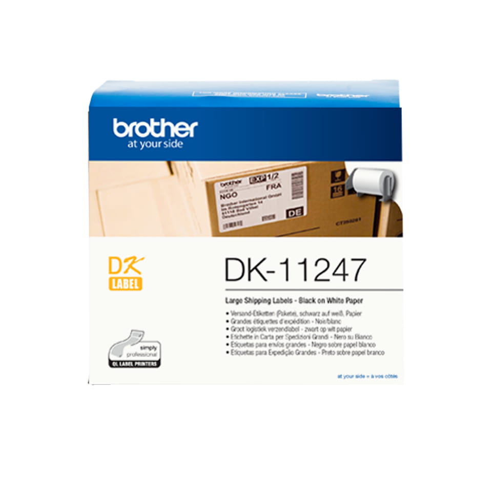 Brother DK-11247 - Schwarz auf Weiß - 103 x 164 mm 180 Etikett(en) (1 Rolle(n)