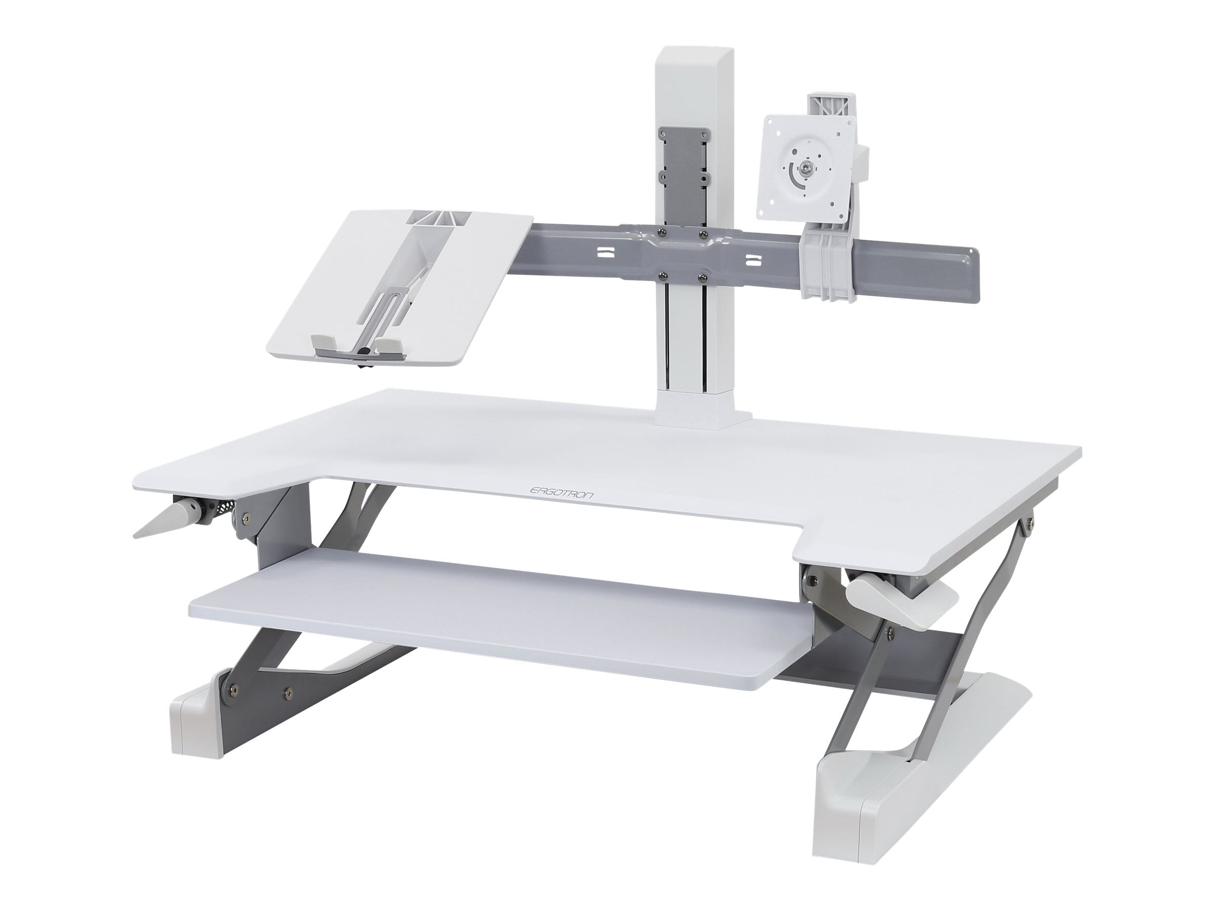 Ergotron WorkFit - Montagekomponente (Wagen-Upgradeset) - für LCD-Display/Notebook - Stahl - weiß - Bildschirmgröße: 61 cm (24")