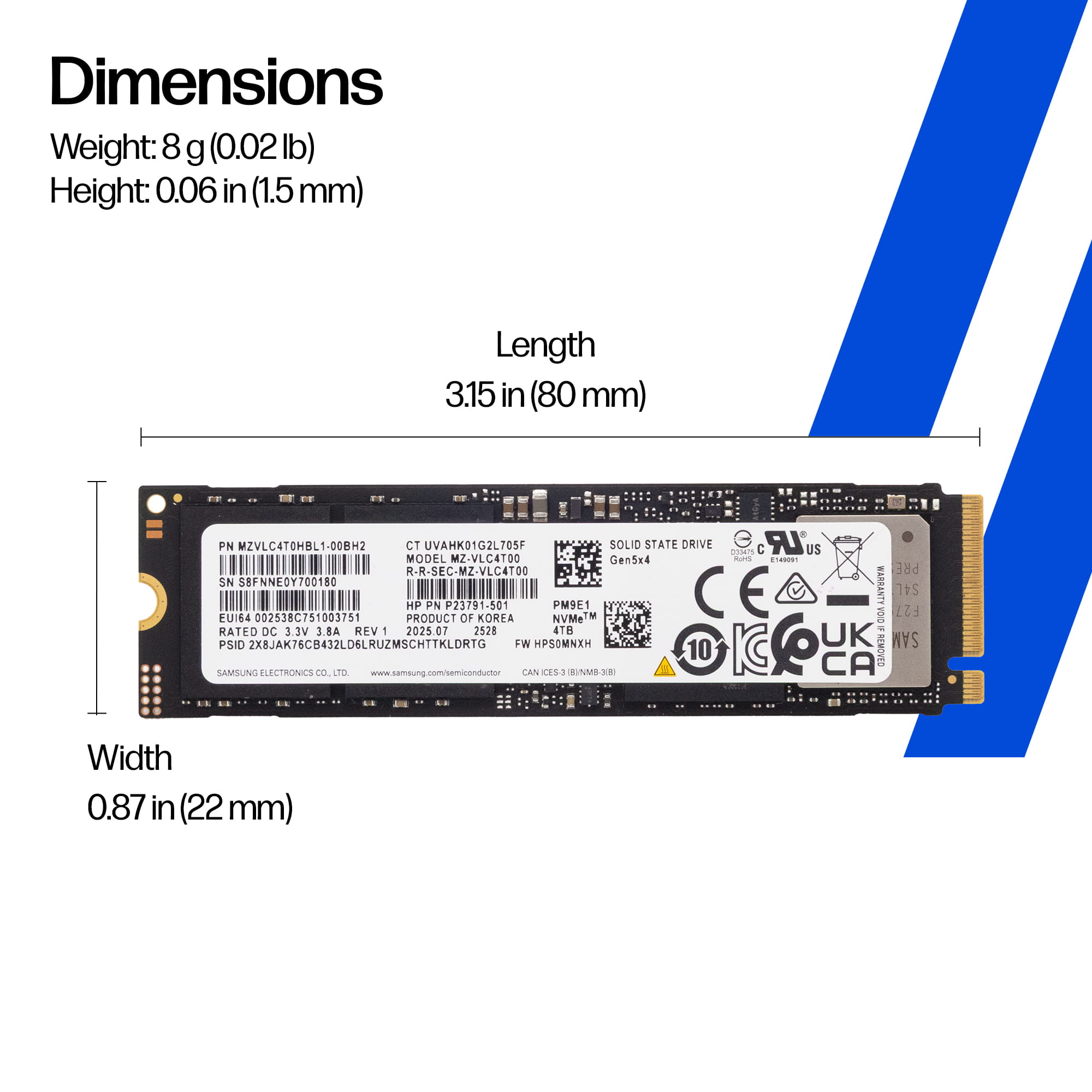 HP  SSD - 4 TB - intern - M.2 2280 - PCI Express 5.0 x4 (NVMe)