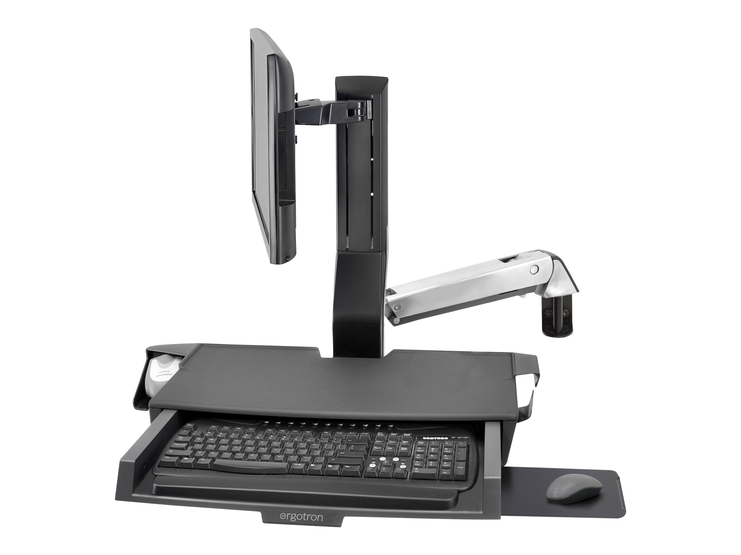 Ergotron Sit-Stand Combo Arm - Befestigungskit (Handgelenkkissen, Wandmontagehalterung, Display-Halterung, Schienenmontage Halterungsset, Mausablage zum Herausziehen, Combo Schwenkarm, Arbeitsfläche mit Tastaturablage, Scanner- und Maushalter) Ergotron Sit-Stand Combo Arm - Befestigungskit (Handgelenkkissen, Wandmontagehalterung, Display-Halterung, Schienenmontage Halterungsset, Mausablage zum Herausziehen, Combo Schwenkarm, Arbeitsfläche mit Tastaturablage, Scanner- und Maushalter)