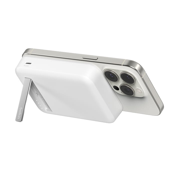 Belkin BoostCharge Pro - Induktive Power Bank - magnetisch mit Qi2 - 10000 mAh - 15 Watt - Fast Charge, PD - 2 Ausgabeanschlussstellen (magnetisch, 24 pin USB-C)