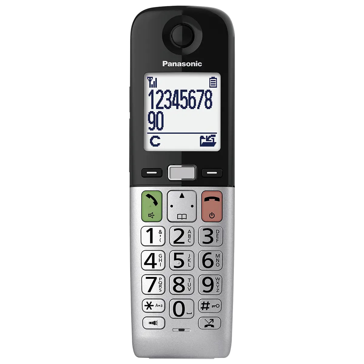 Panasonic KX-TGU430, DECT-Telefon, Kabelloses Mobilteil, Freisprecheinrichtung, 1000 Eintragungen, Anrufer-Identifikation, Schwarz, Grau