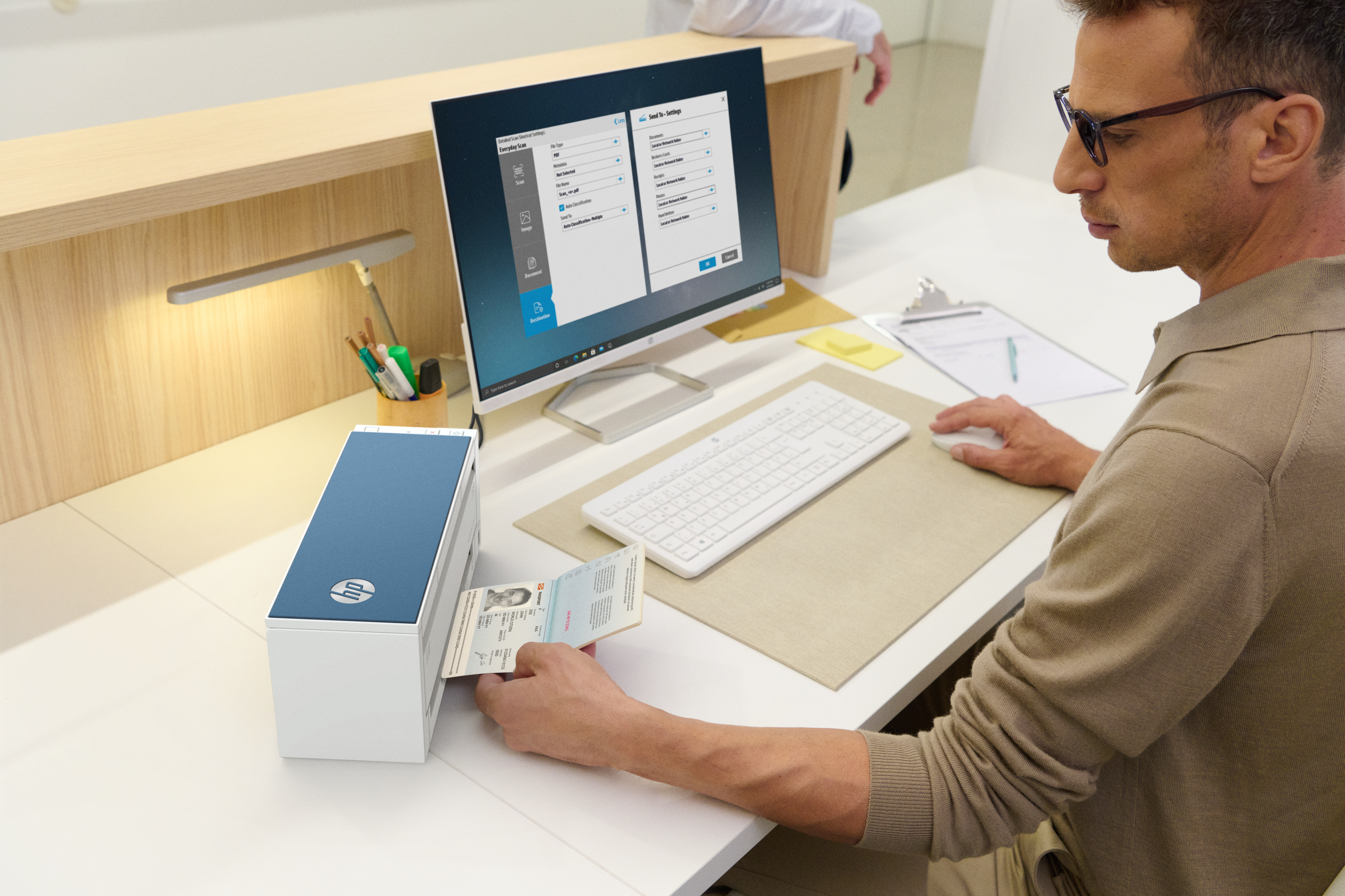 HP Scanjet Pro 4200 s1 - Dokumentenscanner - Duplex - 216 x 5842 mm - 1200 dpi x 1200 dpi - bis zu 40 Seiten/Min. (einfarbig)