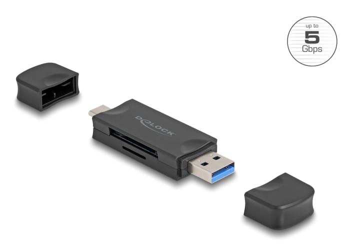 Delock Kartenleser (microSD, SD) - USB 3.0/USB-C