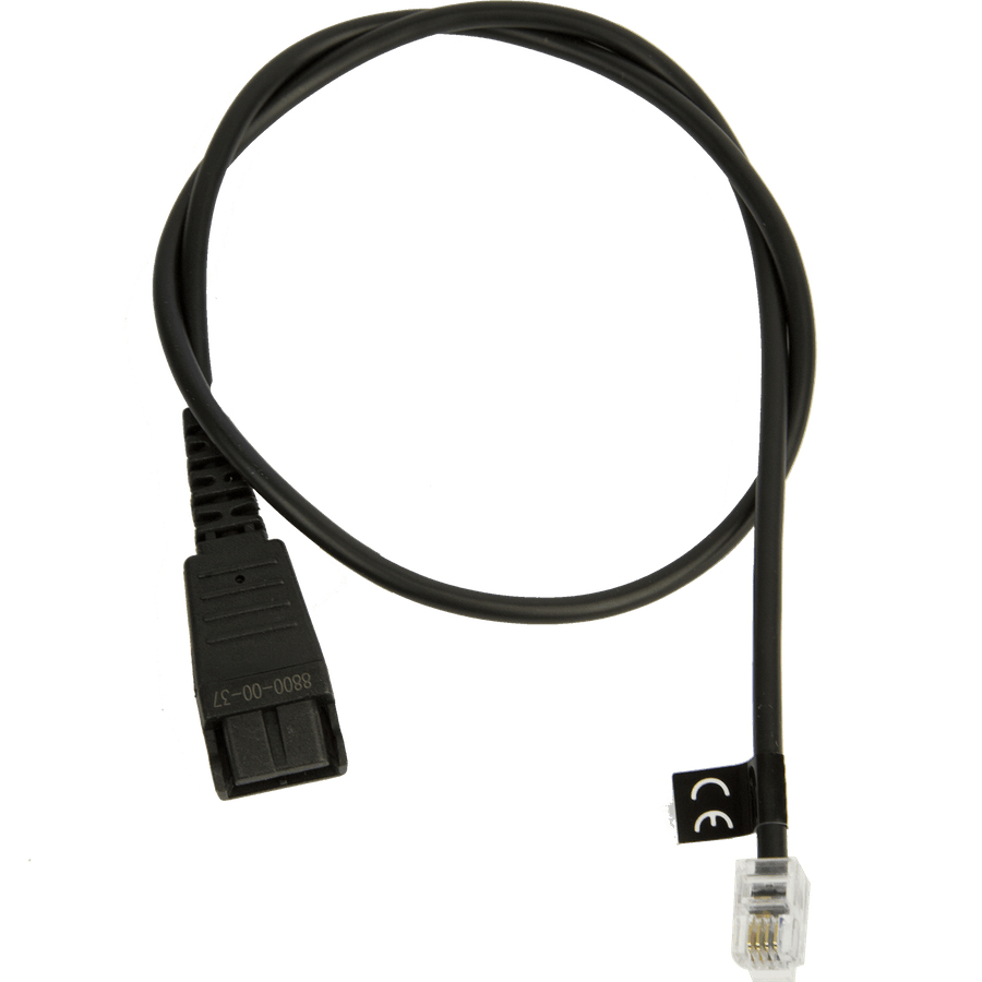 Jabra Kabelunterteil QD auf RJ10 (Lucent/Cisco, 0,5 m, glatt)