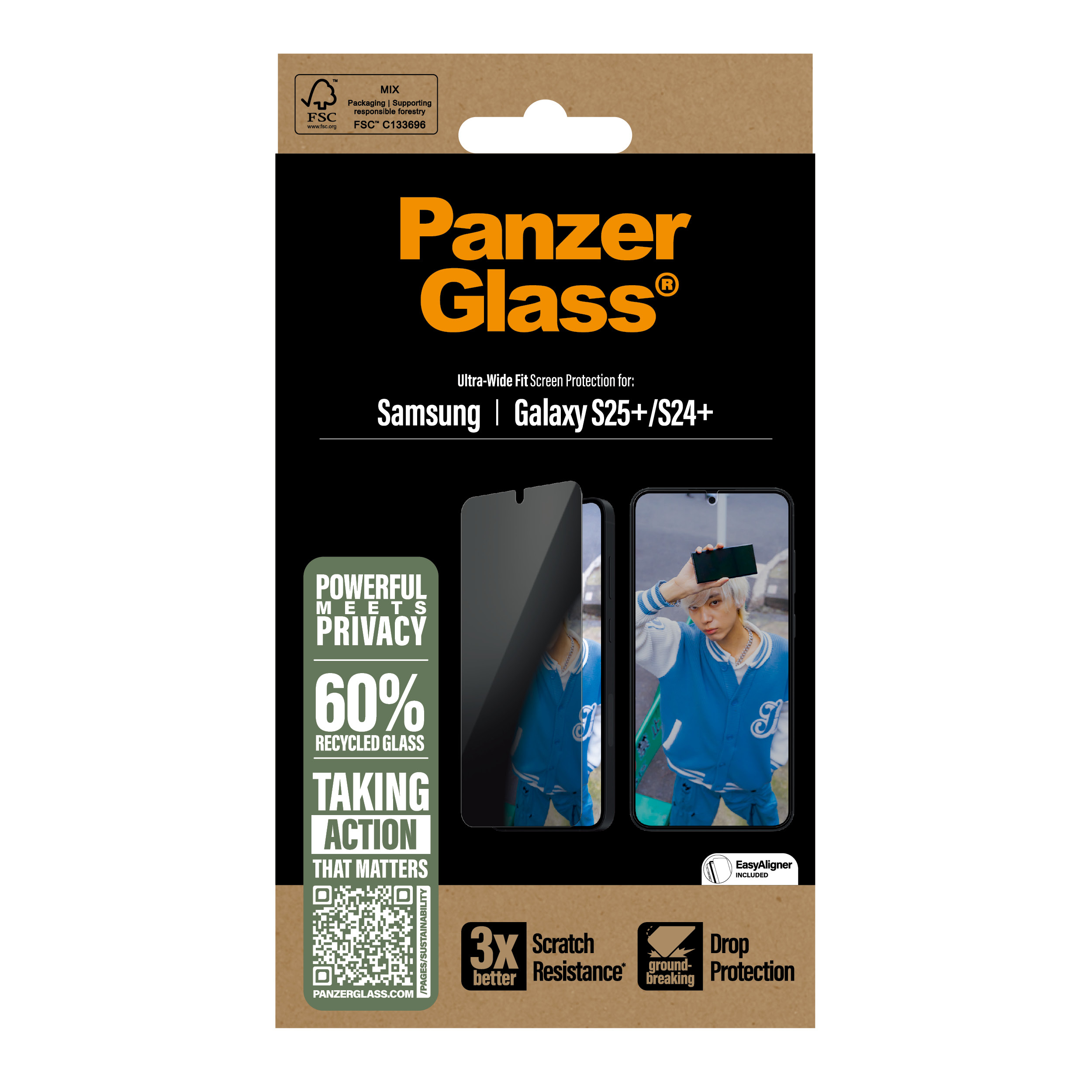 PanzerGlass Bildschirmschutz für Handy - ultrabreite