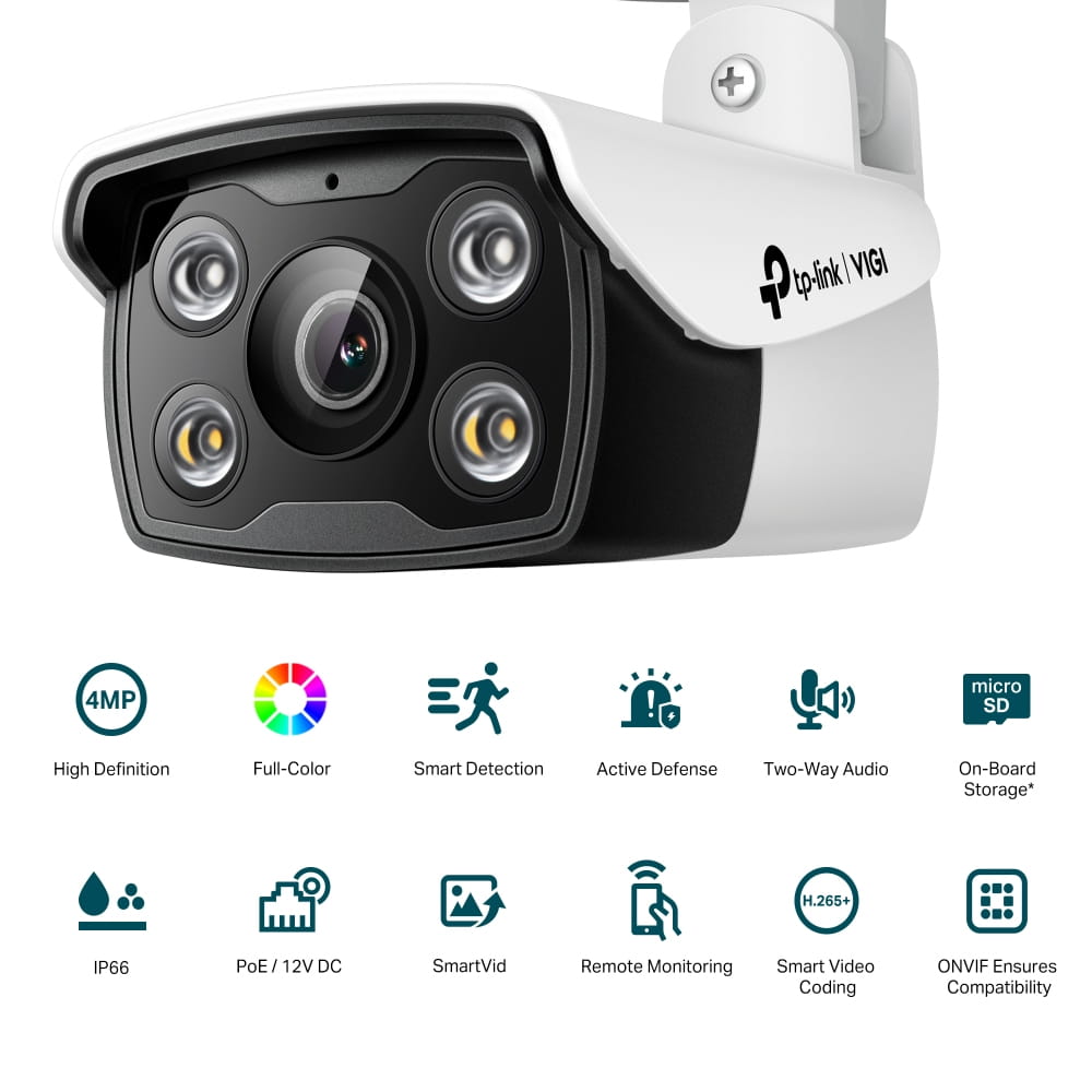 TP-LINK VIGI C340 V1 - Netzwerk-Überwachungskamera - Kugel - Außenbereich - wetterfest - Farbe (Tag&Nacht)
