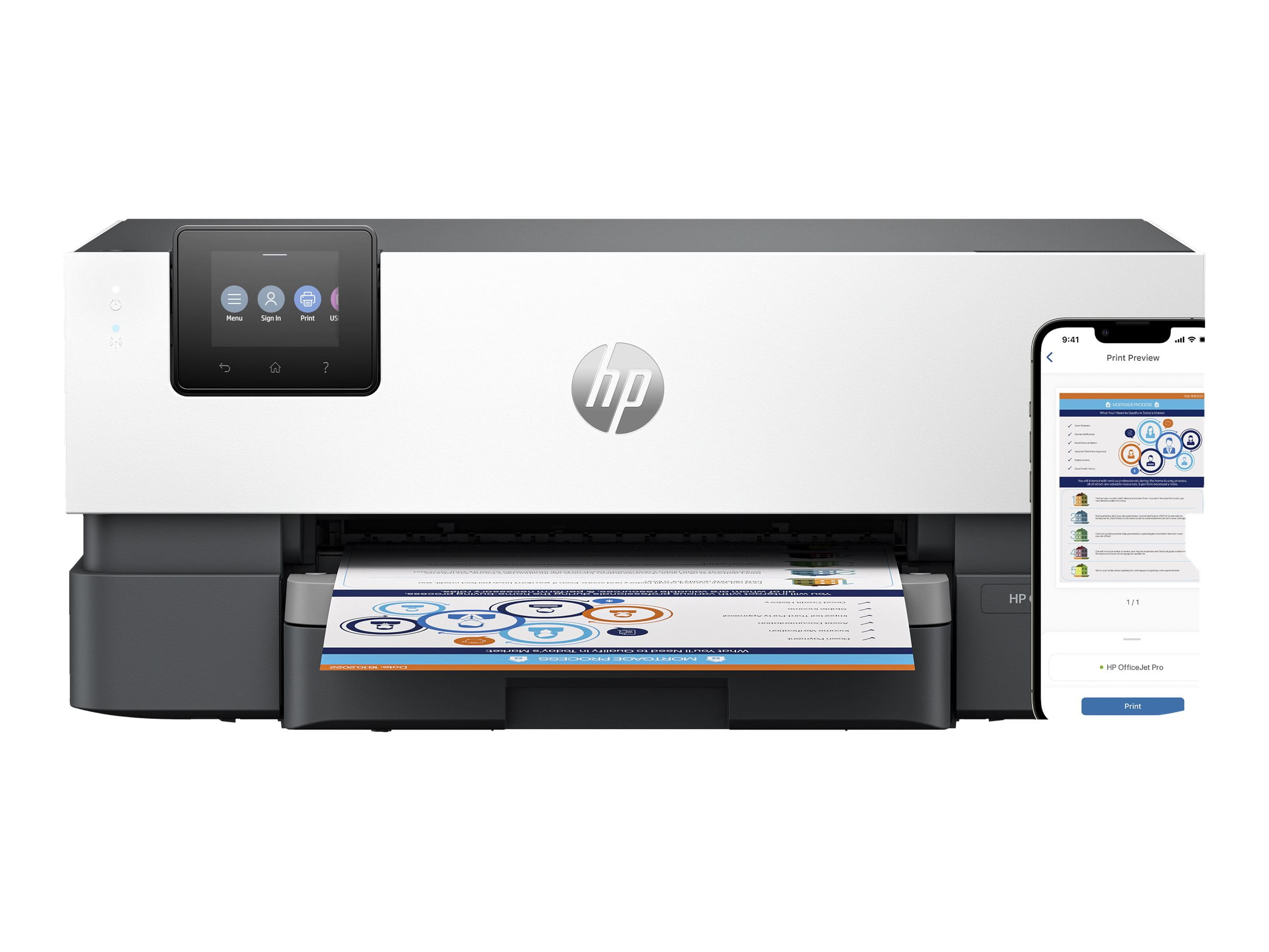 HP Officejet Pro 9110b - Drucker - Farbe - Duplex - Tintenstrahl - A4/Legal - 1200 x 1200 dpi - bis zu 22 Seiten/Min. (einfarbig)/ HP Officejet Pro 9110b - Drucker - Farbe - Duplex - Tintenstrahl - A4/Legal - 1200 x 1200 dpi - bis zu 22 Seiten/Min. (einfarbig)/