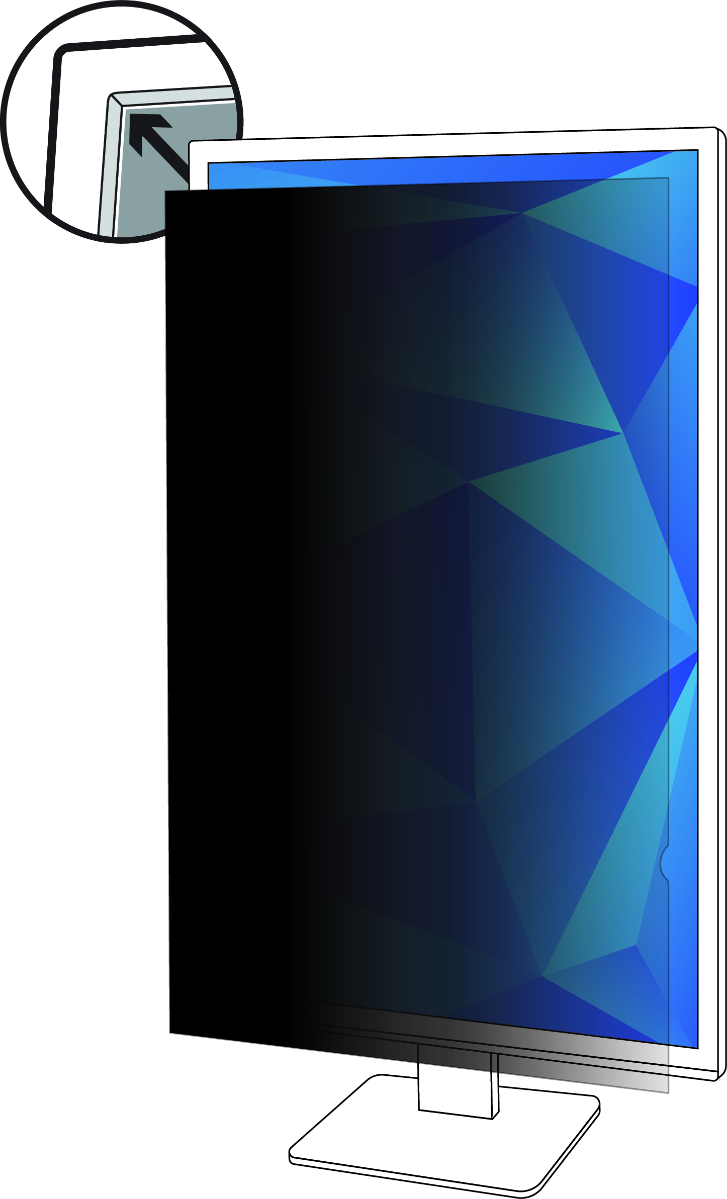 3M Blickschutzfilter - Blickschutzfilter für Bildschirme - 63.5 cm (25")