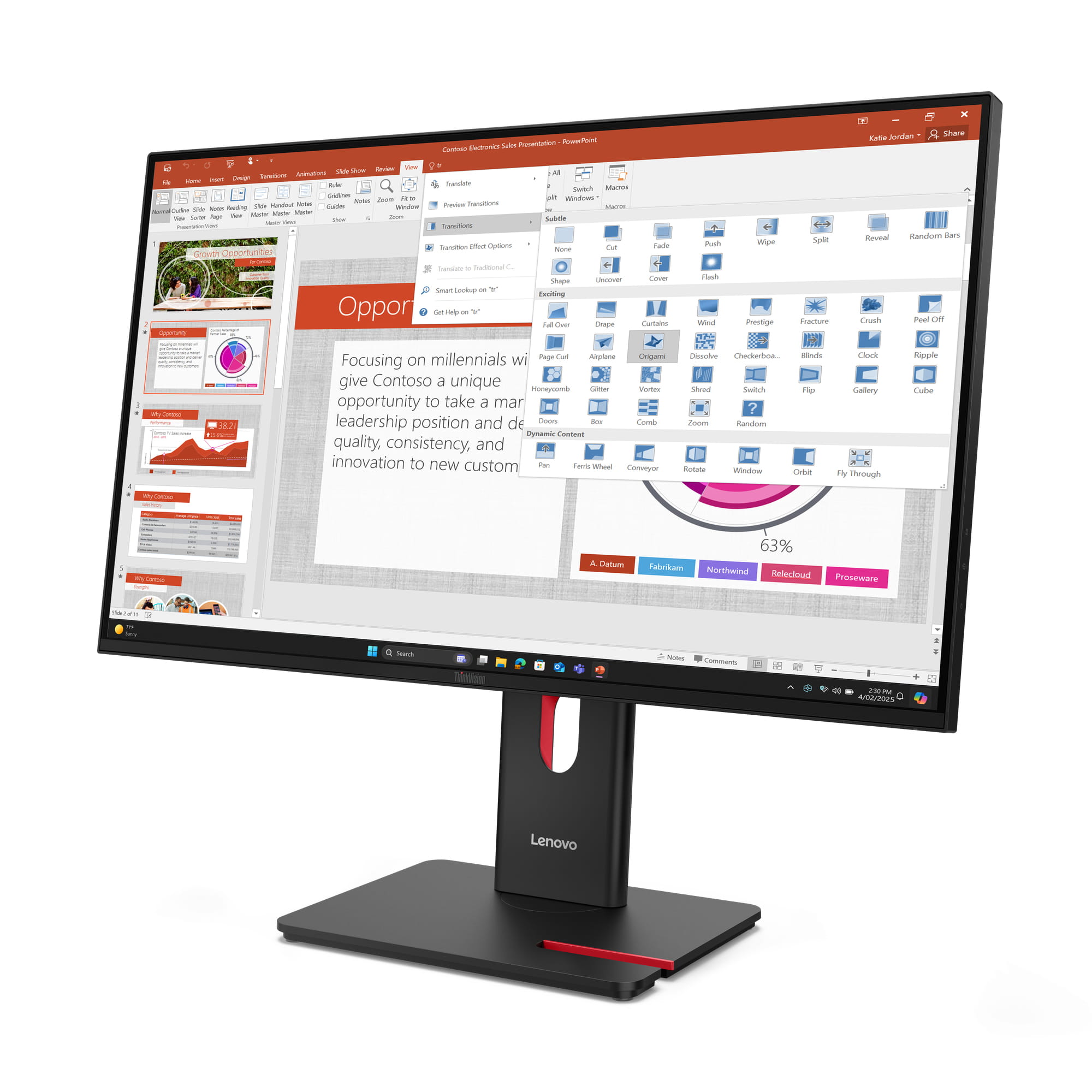 Lenovo ThinkVision T27-40 - LED-Monitor - 68.6 cm (27")