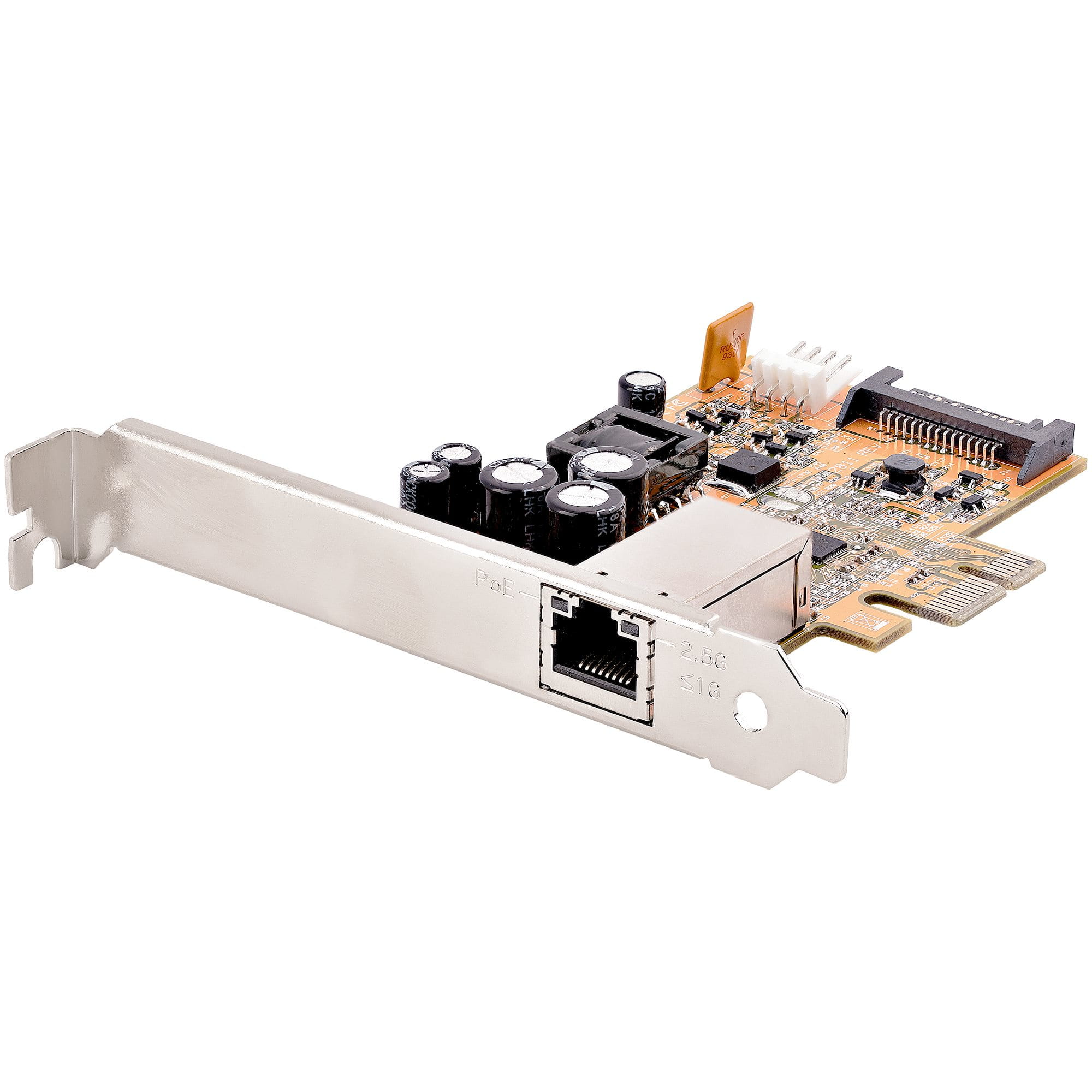 StarTech.com 1 Port 2.5Gbps PoE Network Card, PCIe Ethernet Card w/RJ45 Port, 30W 802.3at PoE NIC for Desktops/Servers, Network PoE LAN Adapter w/Low-Profile Bracket Included - NBASE-T, Windows/Linux Support (ST1000PEXPSE)
