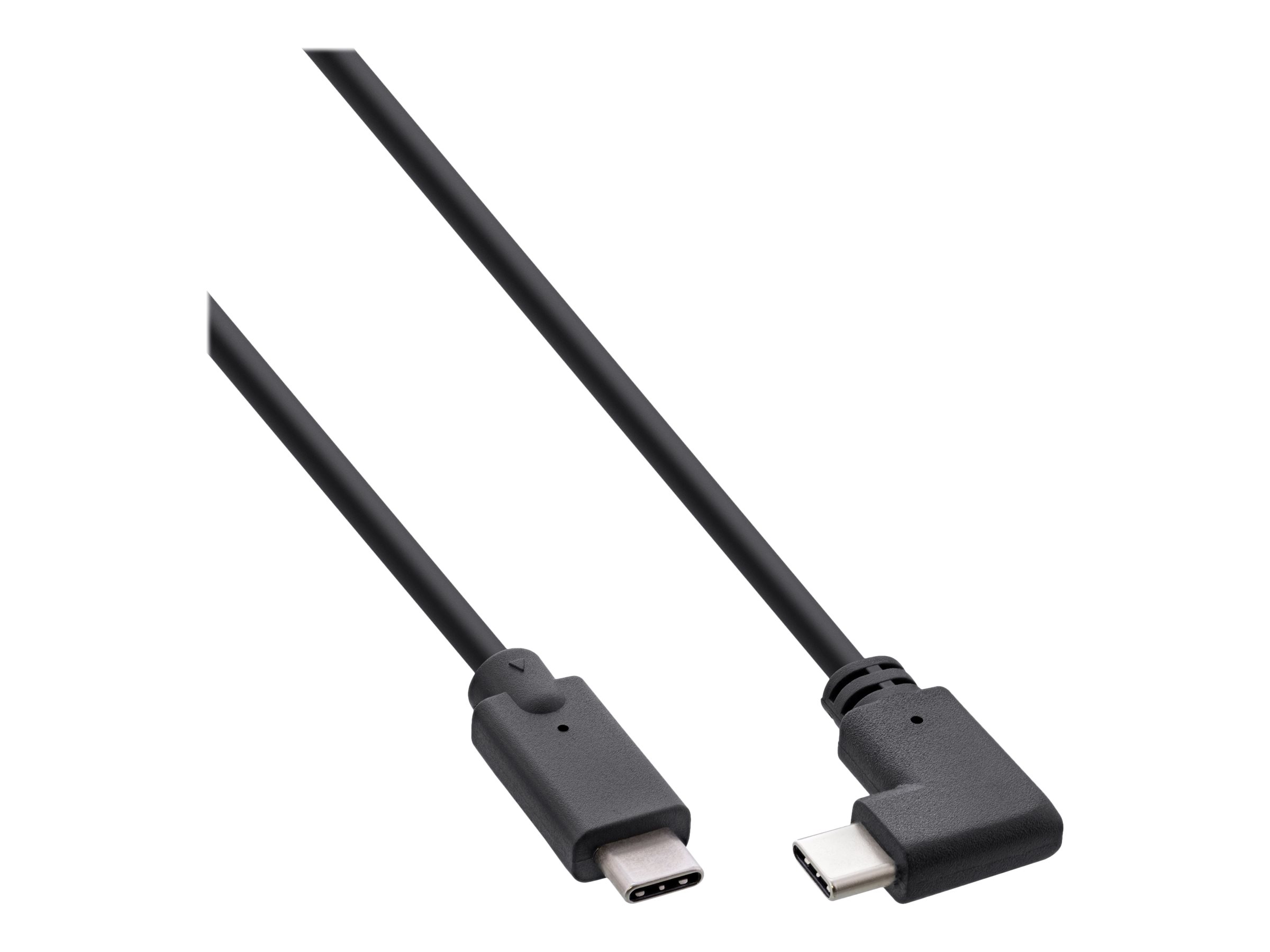 InLine USB 3.2 Gen.2 Kabel - USB-C Stecker/Stecker gewinkelt - schwarz - 2m