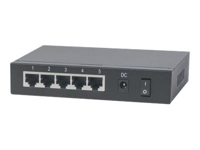 Intellinet PoE-Powered 5-Port Gigabit Switch with PoE Passthrough, 4 x PSE PoE ports, 1 x PD PoE port, IEEE 802.3at/af Power-over-Ethernet (PoE+/PoE)