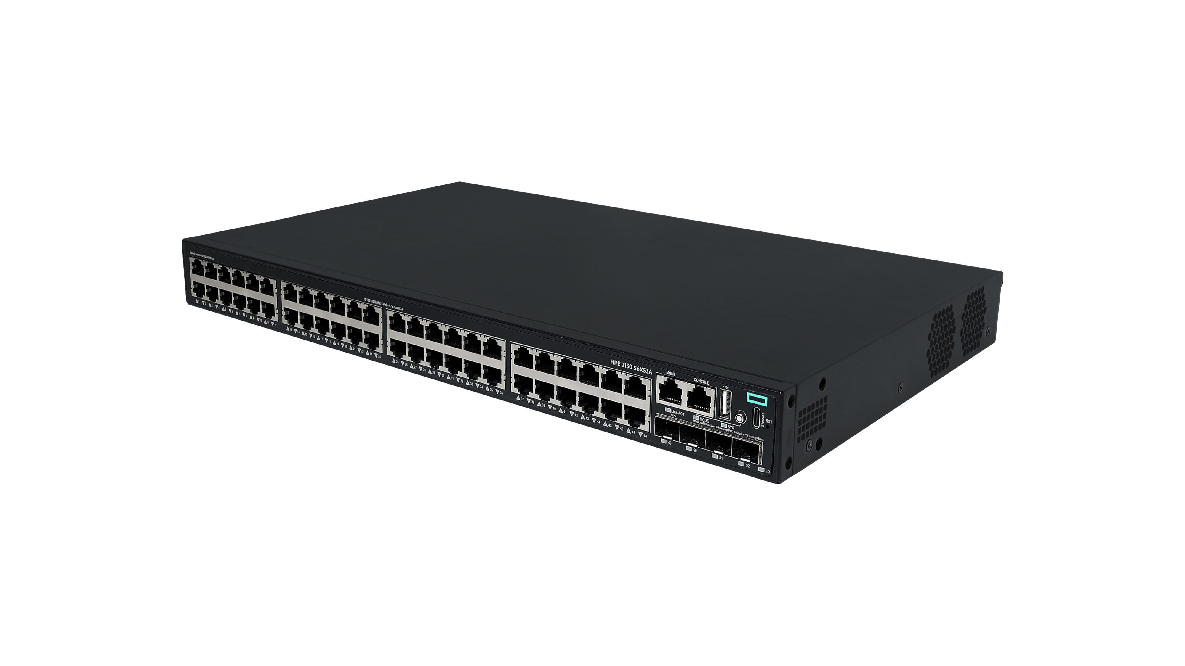 HPE Networking Comware 5150L 48p 10M/100M/1G PoE+ 4p SFP+ 1G/10G 390W Switch - Switch - L3 Lite - managed - 48 x 10/100/1000Base-T (PoE+)
