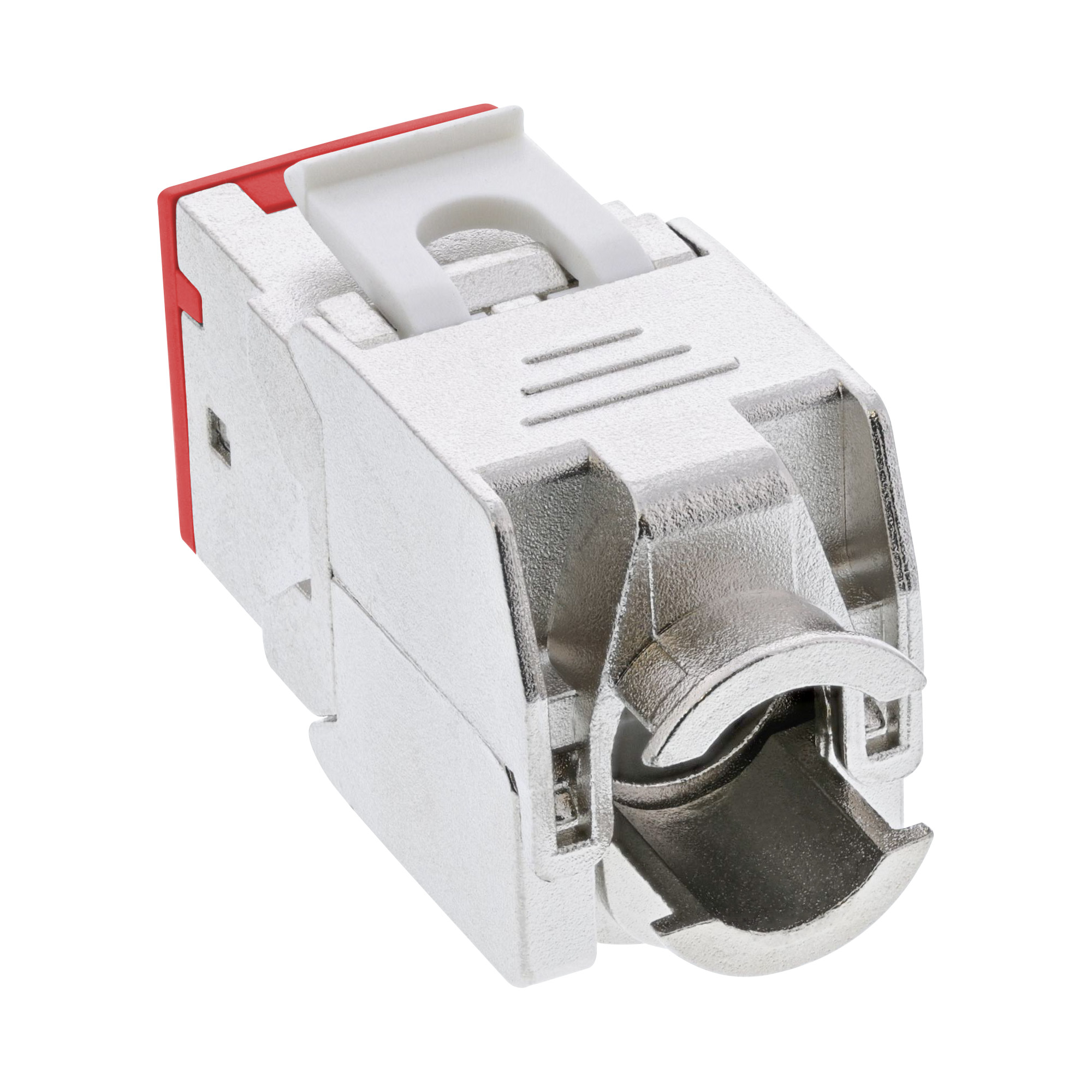 InLine Keystone RJ45 Buchse - geschirmt - Cat.6A - rot 8er Pack