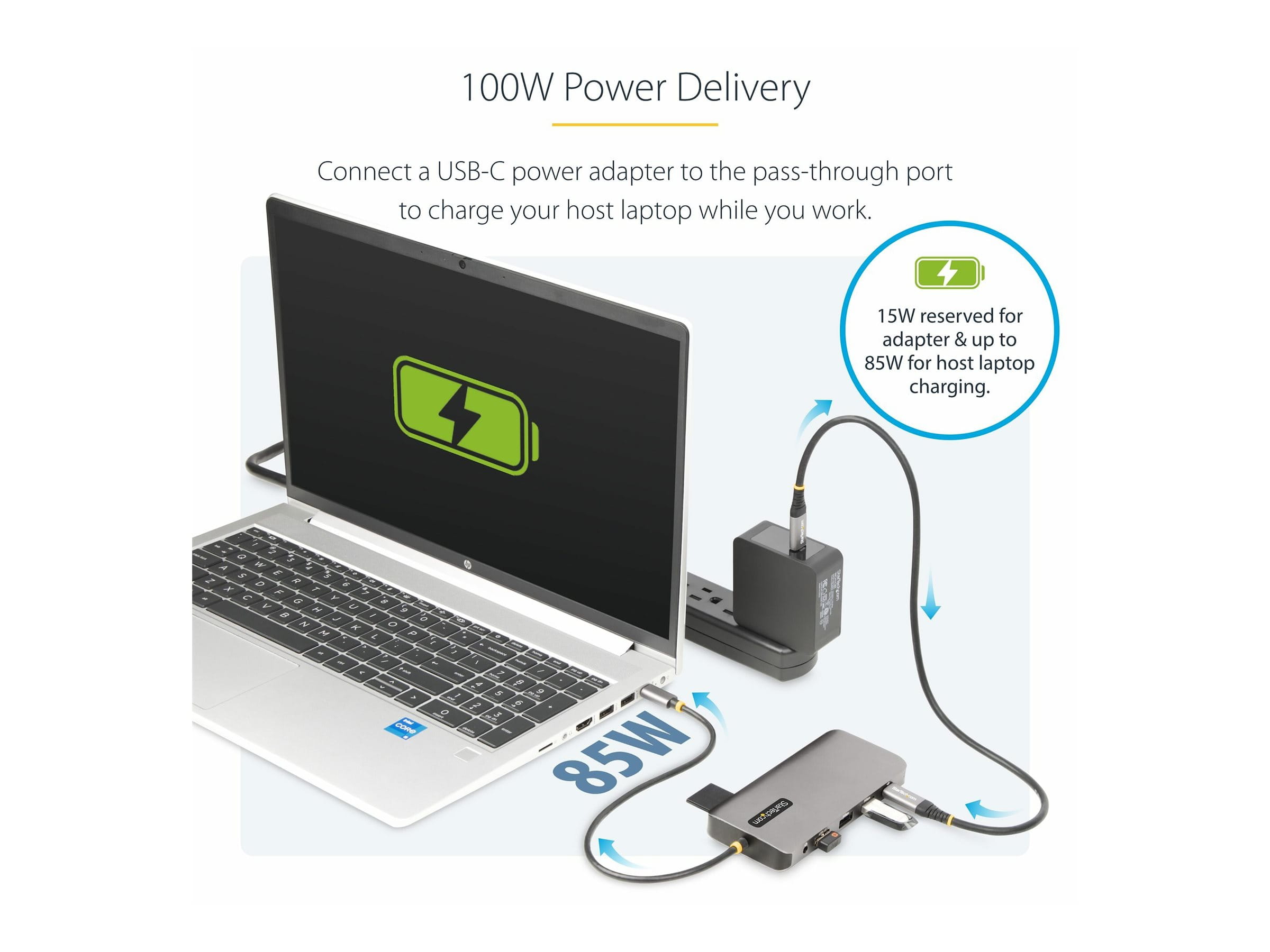 StarTech.com USB-C Triple-Monitor Multiport Adapter, HDMI/DP/Card Reader