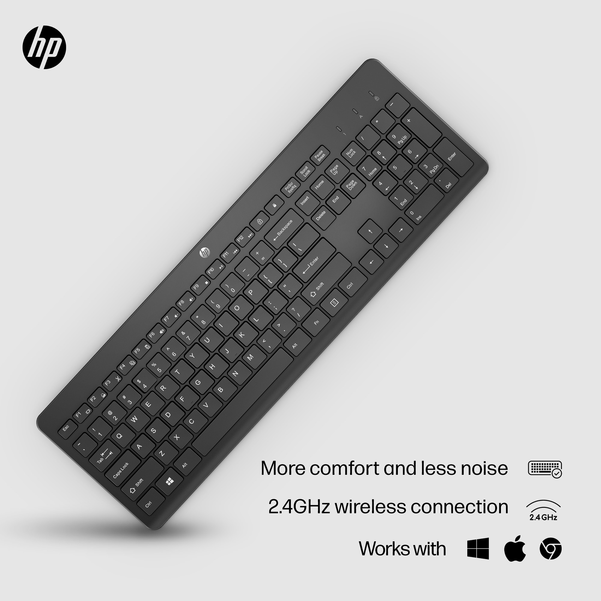 HP 230 - Tastatur - kabellos - 2.4 GHz - Deutsch