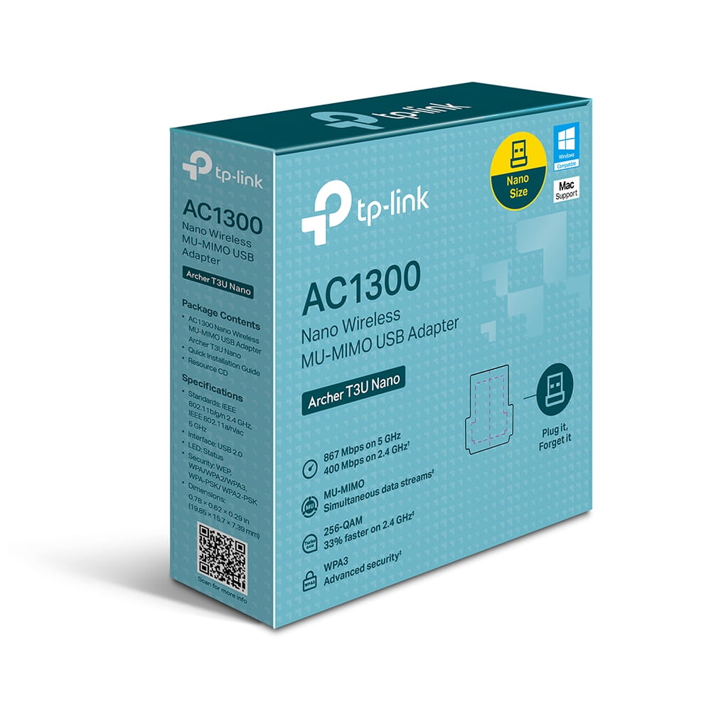 TP-LINK Archer T3U Nano - Netzwerkadapter - USB 2.0
