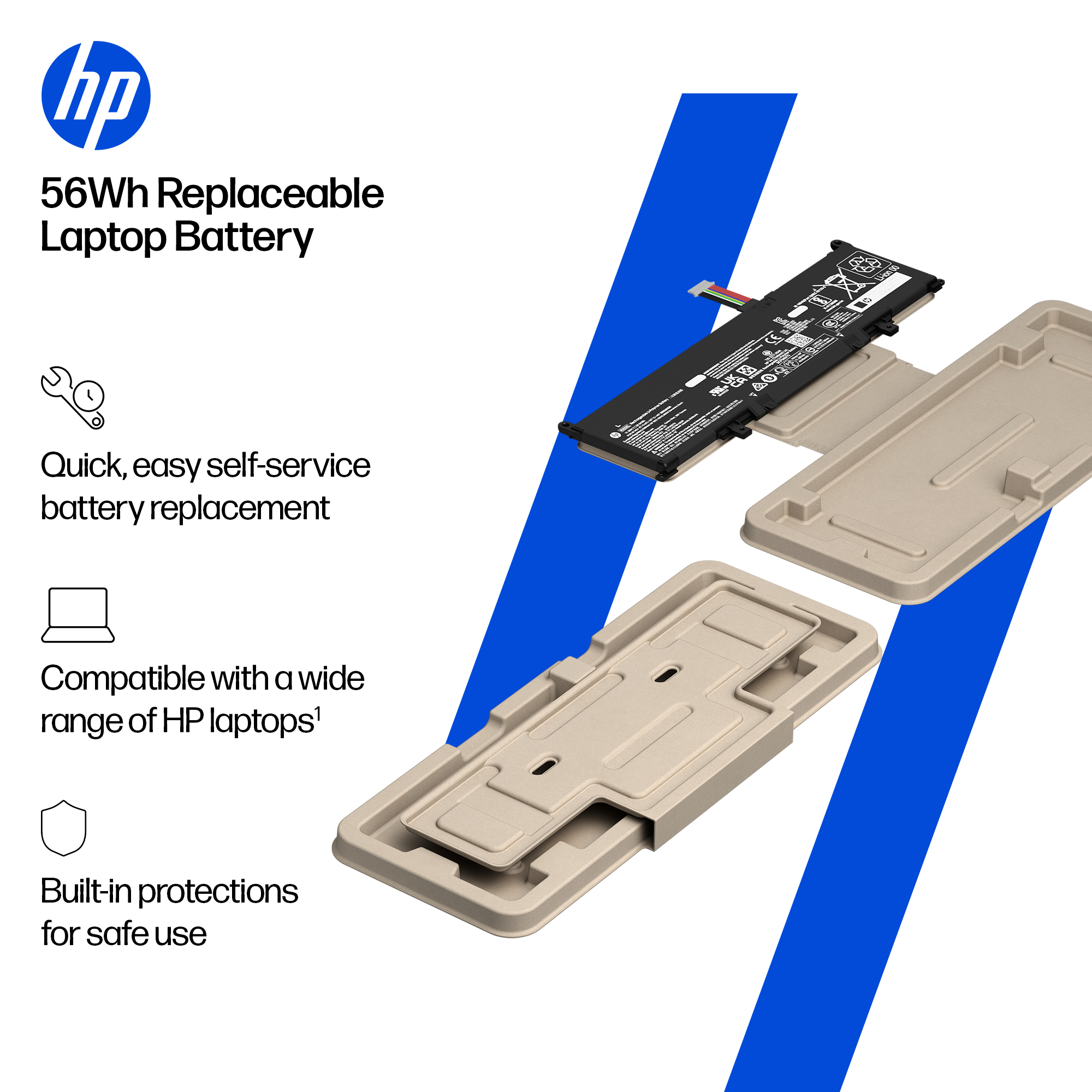 HP  Laptop-Batterie - austauschbar - Lithium-Polymer