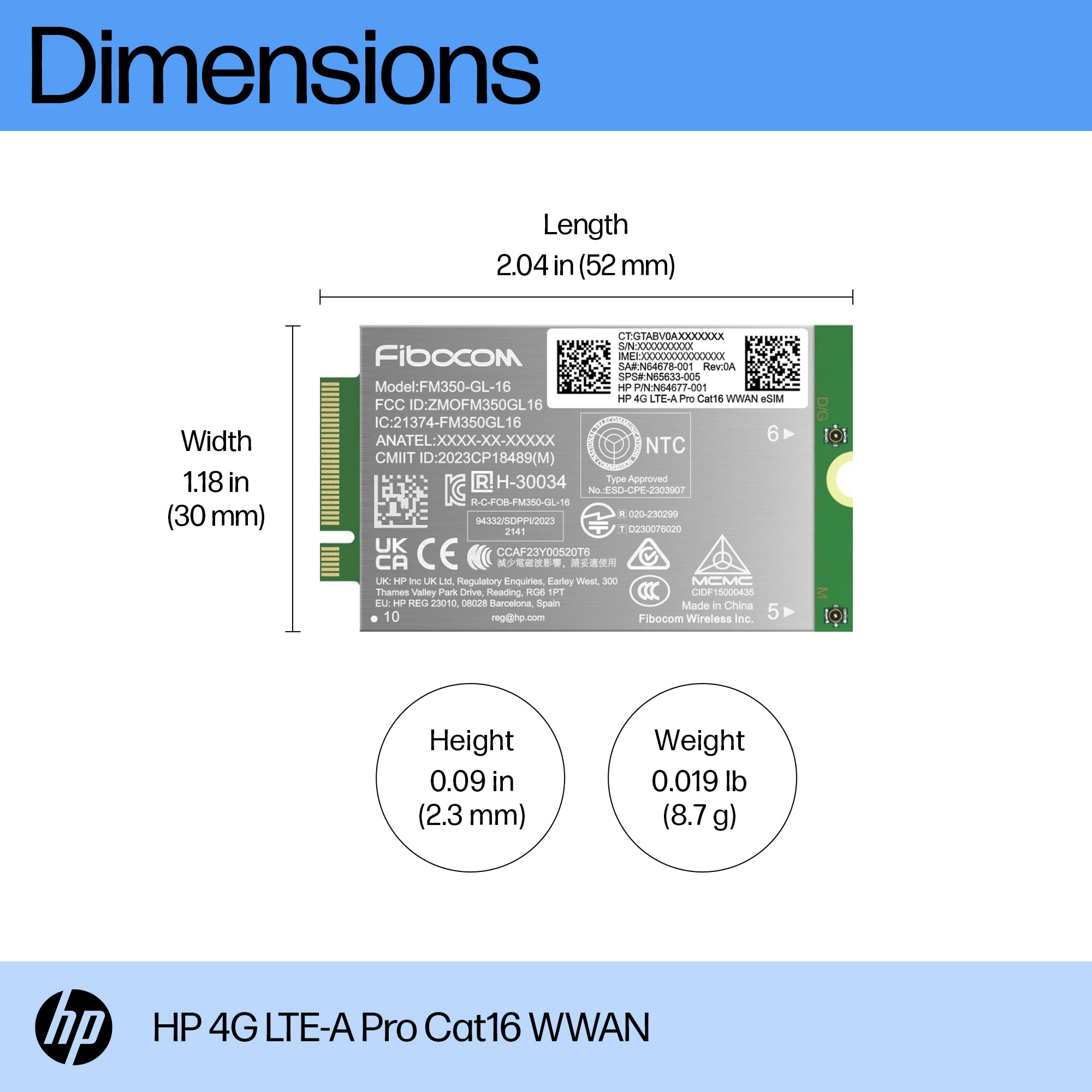 HP  Drahtloses Mobilfunkmodem - 4G LTE Advanced