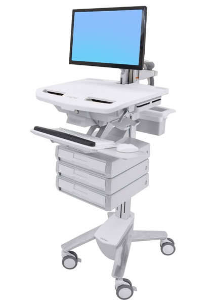 Ergotron Cart with LCD Arm, 3 Drawers - Wagen - offene Architektur - für LCD-Display / PC-Ausrüstung - Kunststoff, Aluminium, verzinker Stahl - Bildschirmgröße: bis zu 61 cm (bis zu 24 Zoll) Ergotron Cart with LCD Arm, 3 Drawers - Wagen - offene Architektur - für LCD-Display / PC-Ausrüstung - Kunststoff, Aluminium, verzinker Stahl - Bildschirmgröße: bis zu 61 cm (bis zu 24 Zoll)