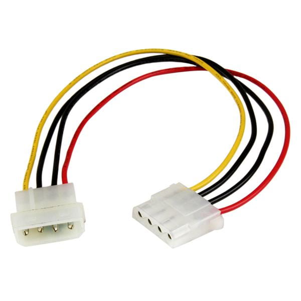 StarTech.com 30cm LP4 Molex Strom Verlängerung - 4 Pin Anschlusskabel / Verlängerungskabel - Stecker/Buchse - Spannungsversorgungs-Verlängerungskabel - interne Stromversorgung, 4-polig (M)