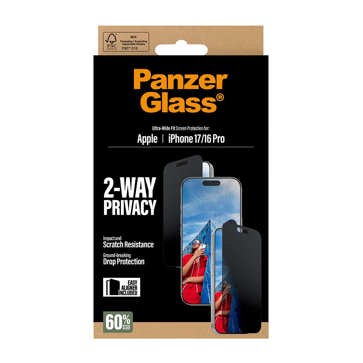 PanzerGlass Privacy - Bildschirmschutz für Handy