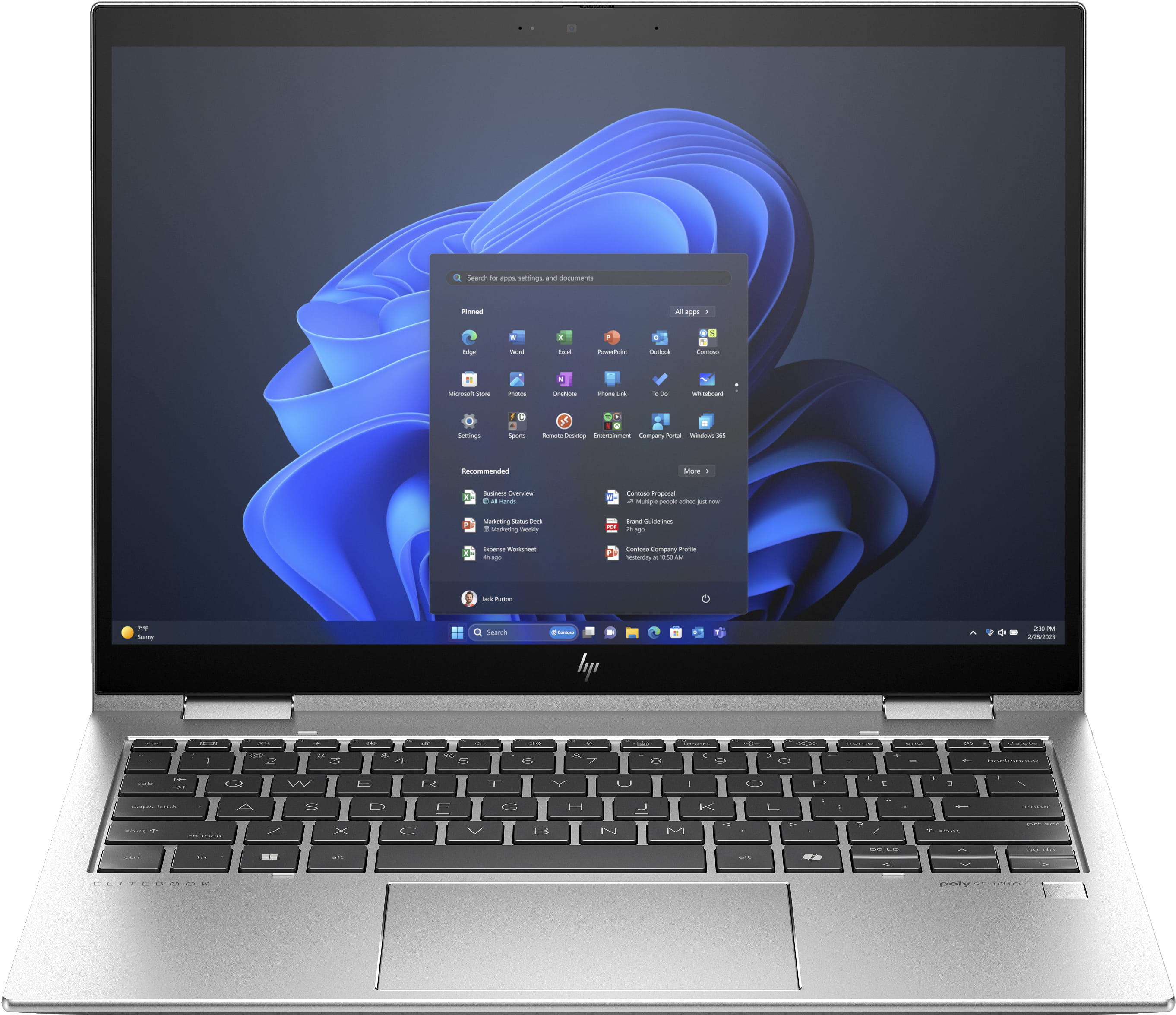 HP Elite x360 830 G11 Notebook - Flip-Design - Intel Core Ultra 5 125U / 1.3 GHz - Win 11 Pro - Intel Graphics - 16 GB RAM - 512 GB SSD NVMe - 33.8 cm (13.3")