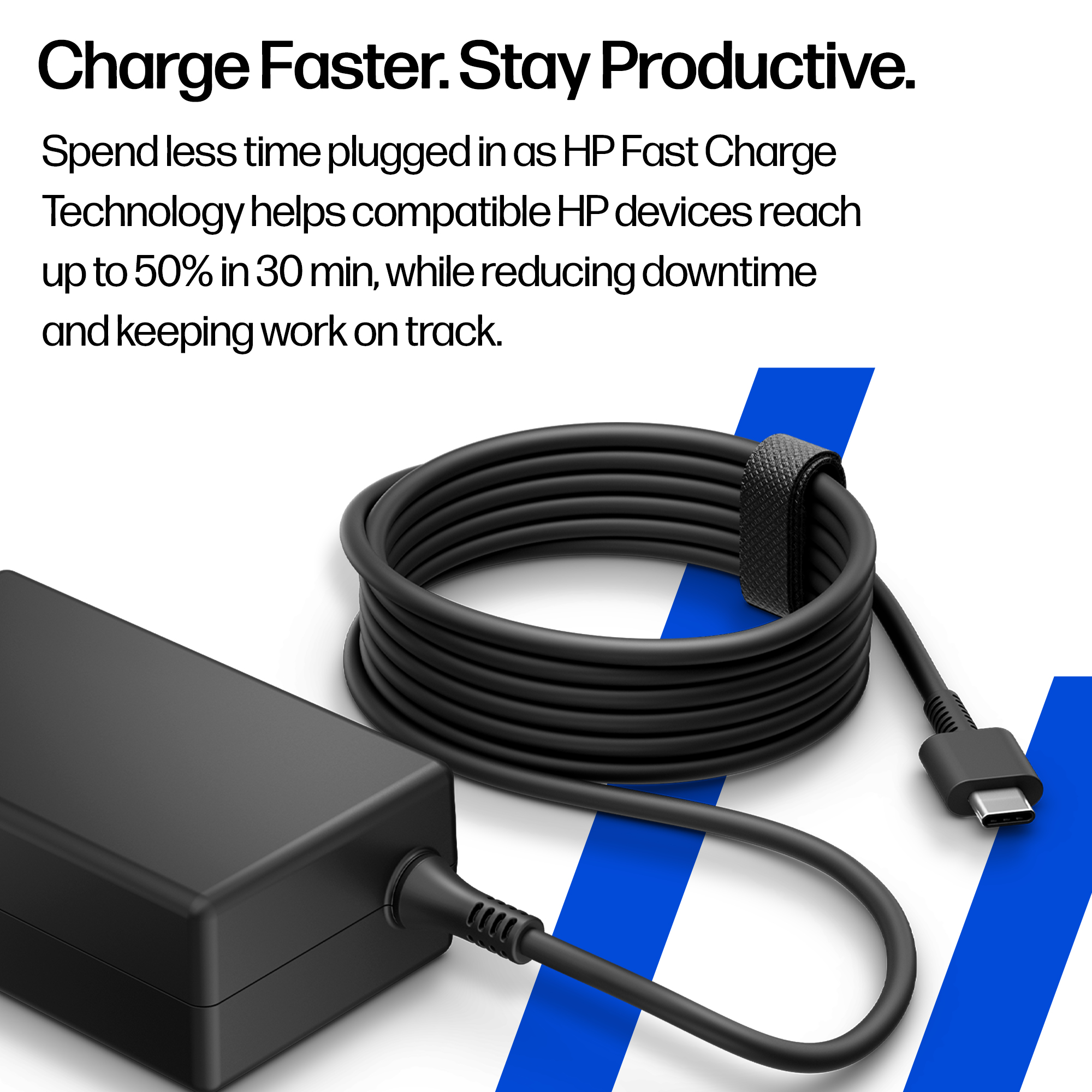 HP  USB-C Netzteil - GaN Laptop-Ladegerät - Wechselstrom 115/230 V